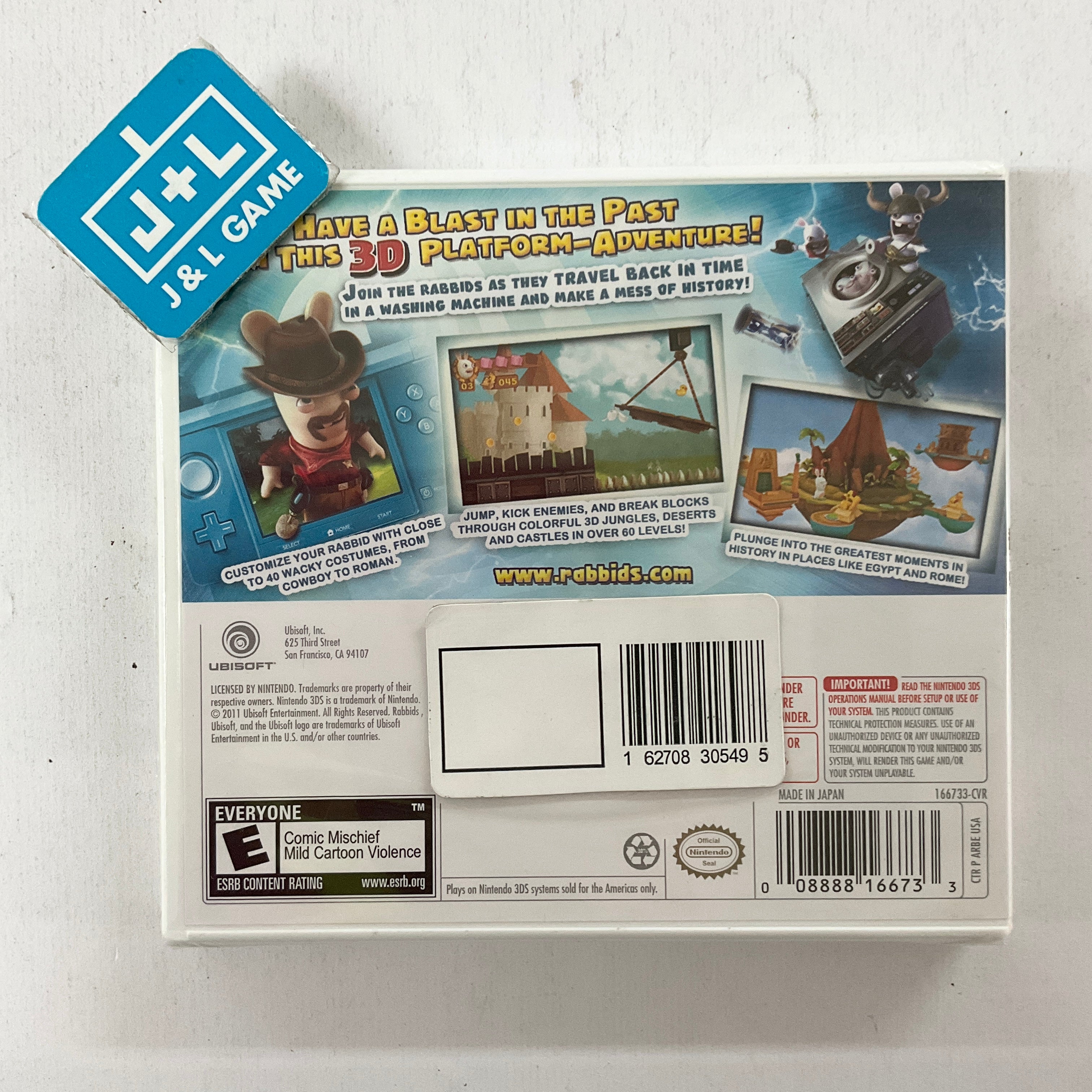 Rabbids Travel in Time 3D - Nintendo 3DS Video Games Ubisoft   