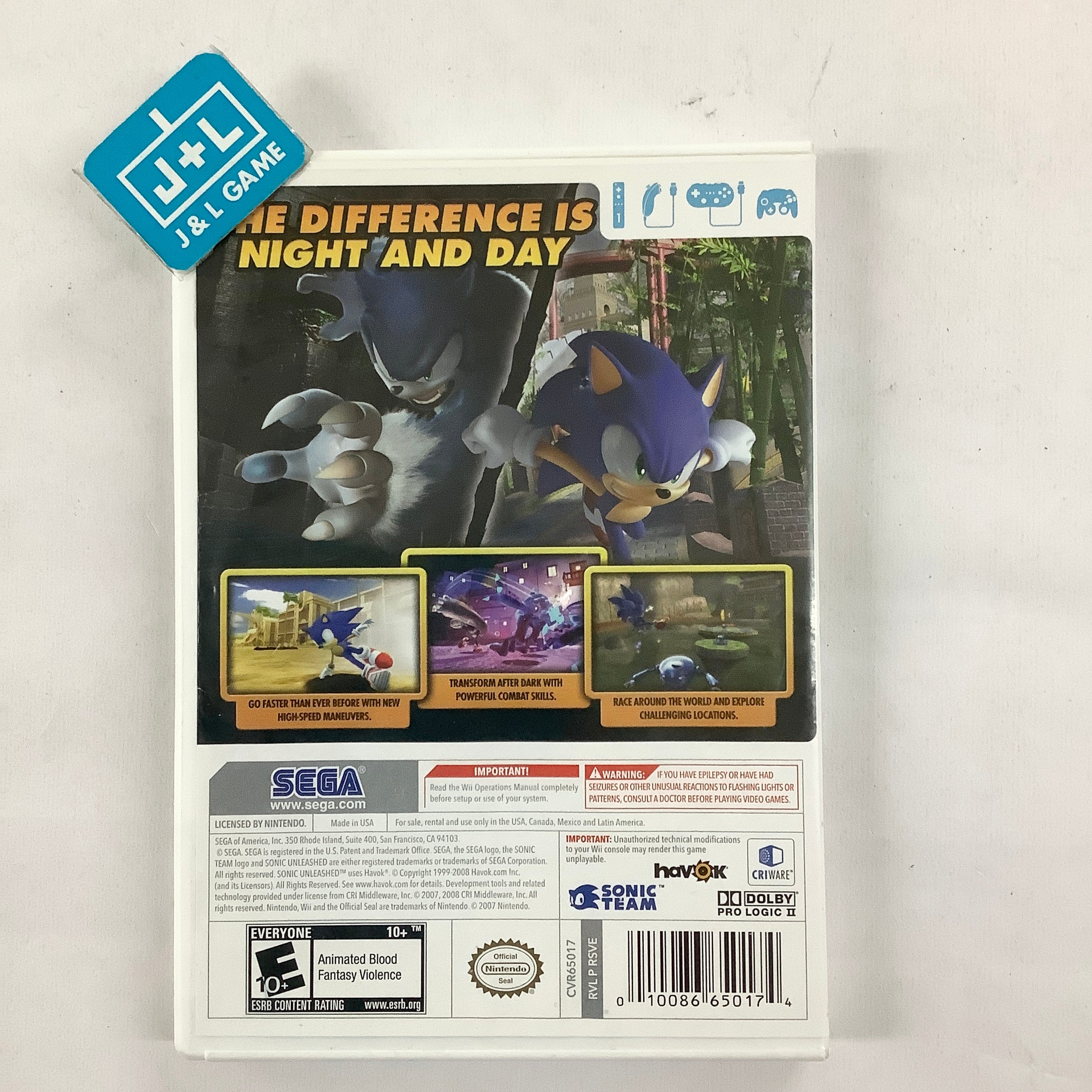 Sonic Unleashed - Nintendo Wii [Pre-Owned] Video Games Sega