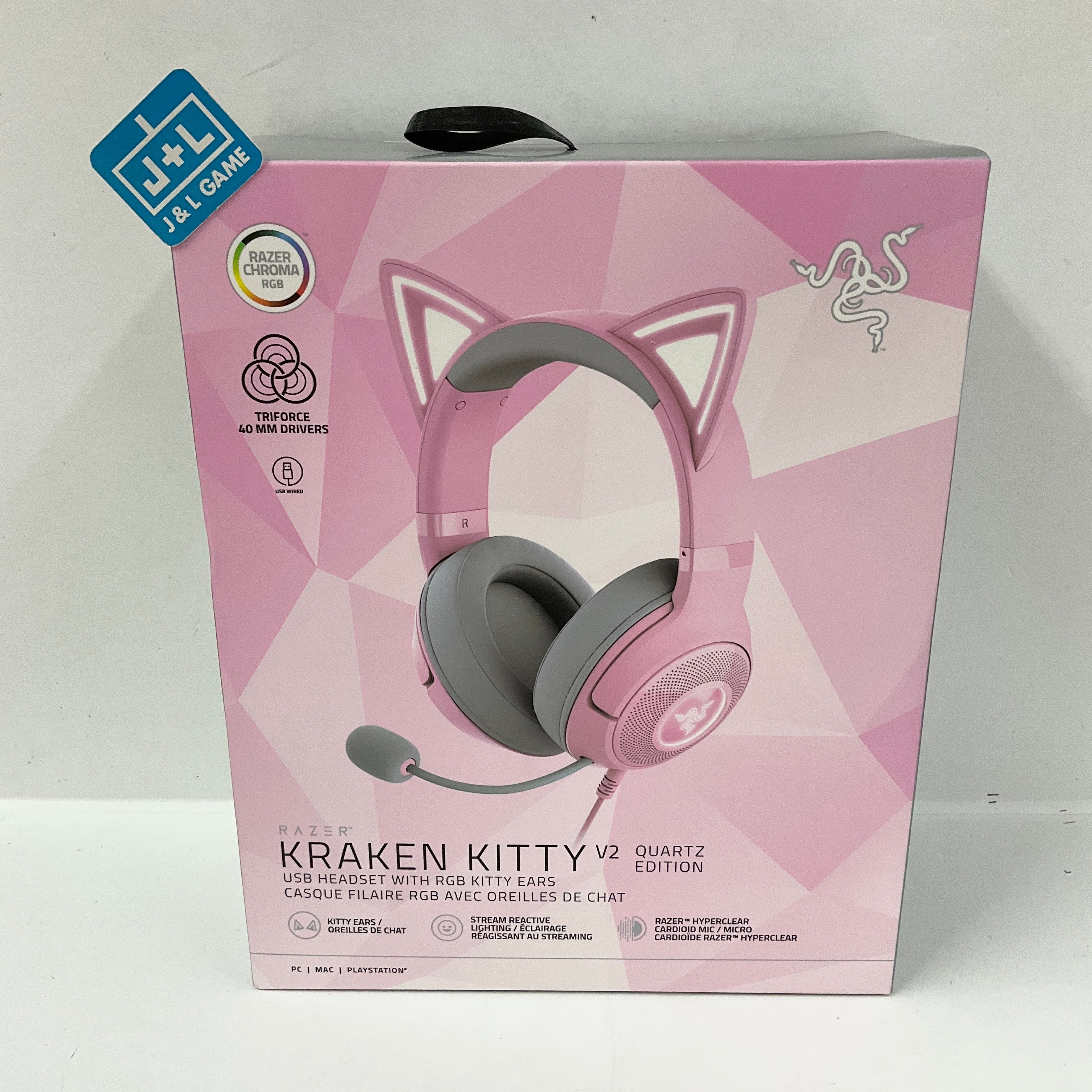 Deals Razer Kraken v2 Kitty Ears Chroma RGB/USB for PC OR PS5