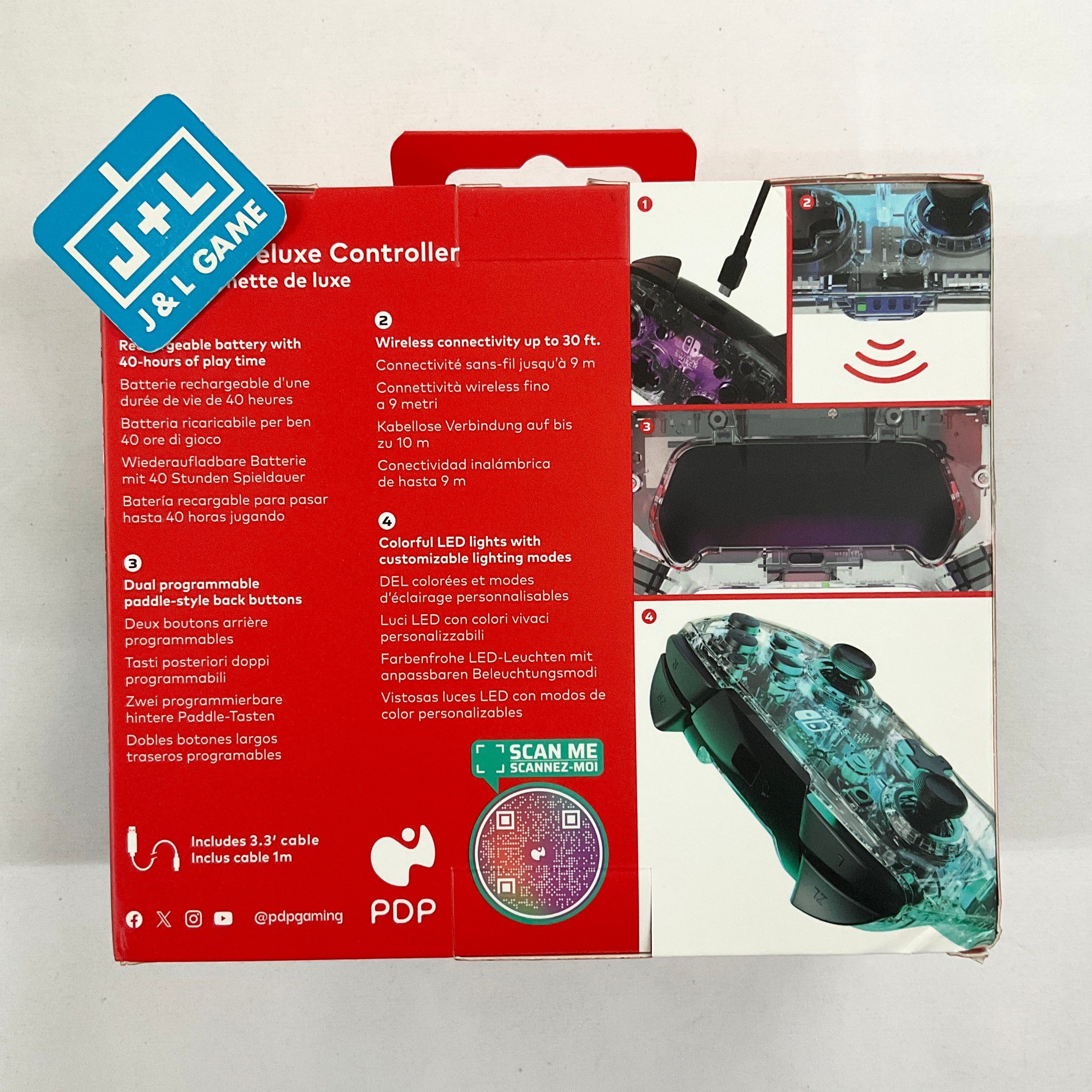 PDP Nintendo Switch Afterglow Wireless Deluxe Controller - (NSW) Nintendo Switch Accessories PDP   