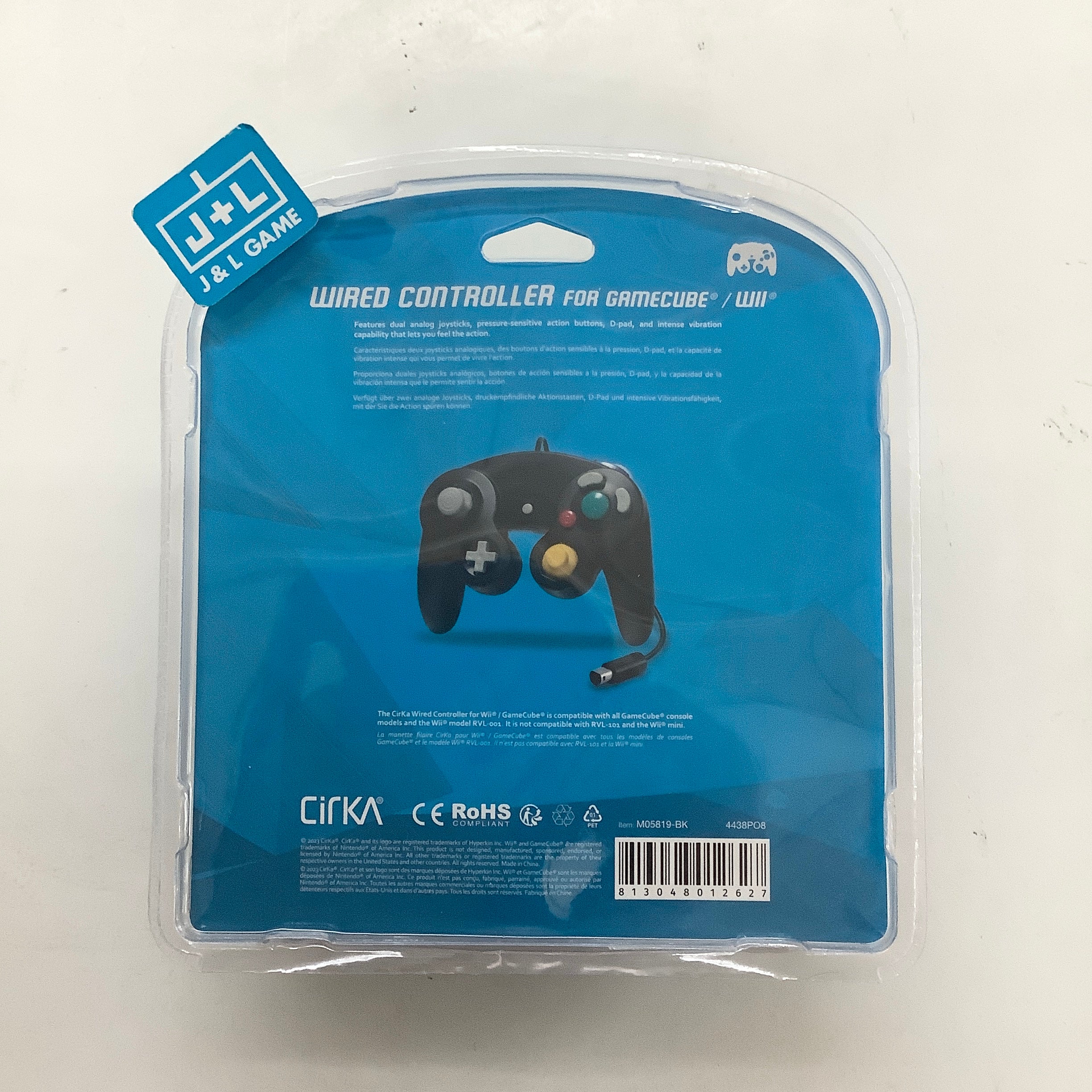 CirKa GameCube/Wii Wired Controller (Black) - (GC) GameCube Accessories Cirka   