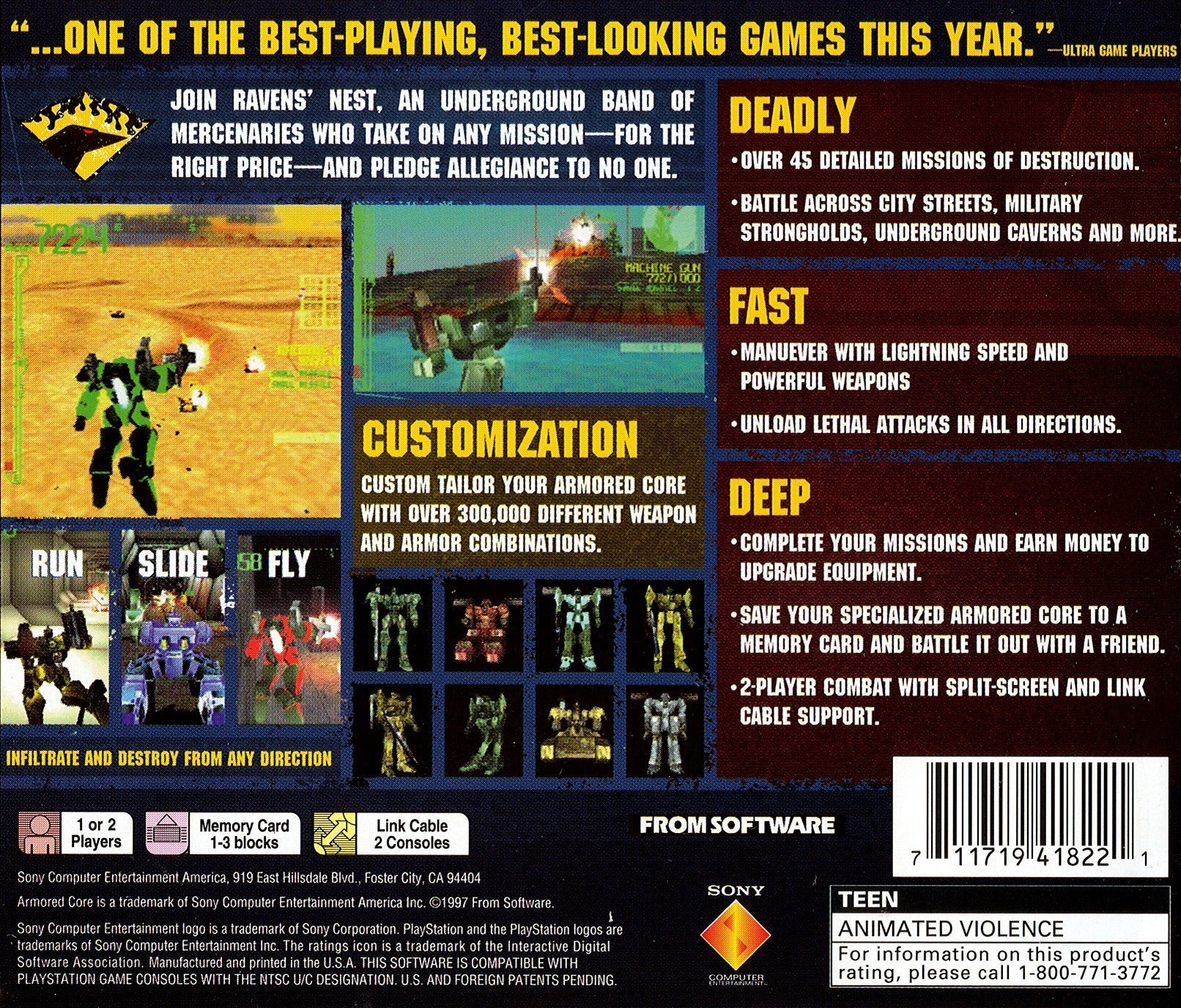 Armored Core For popular Playstation 1