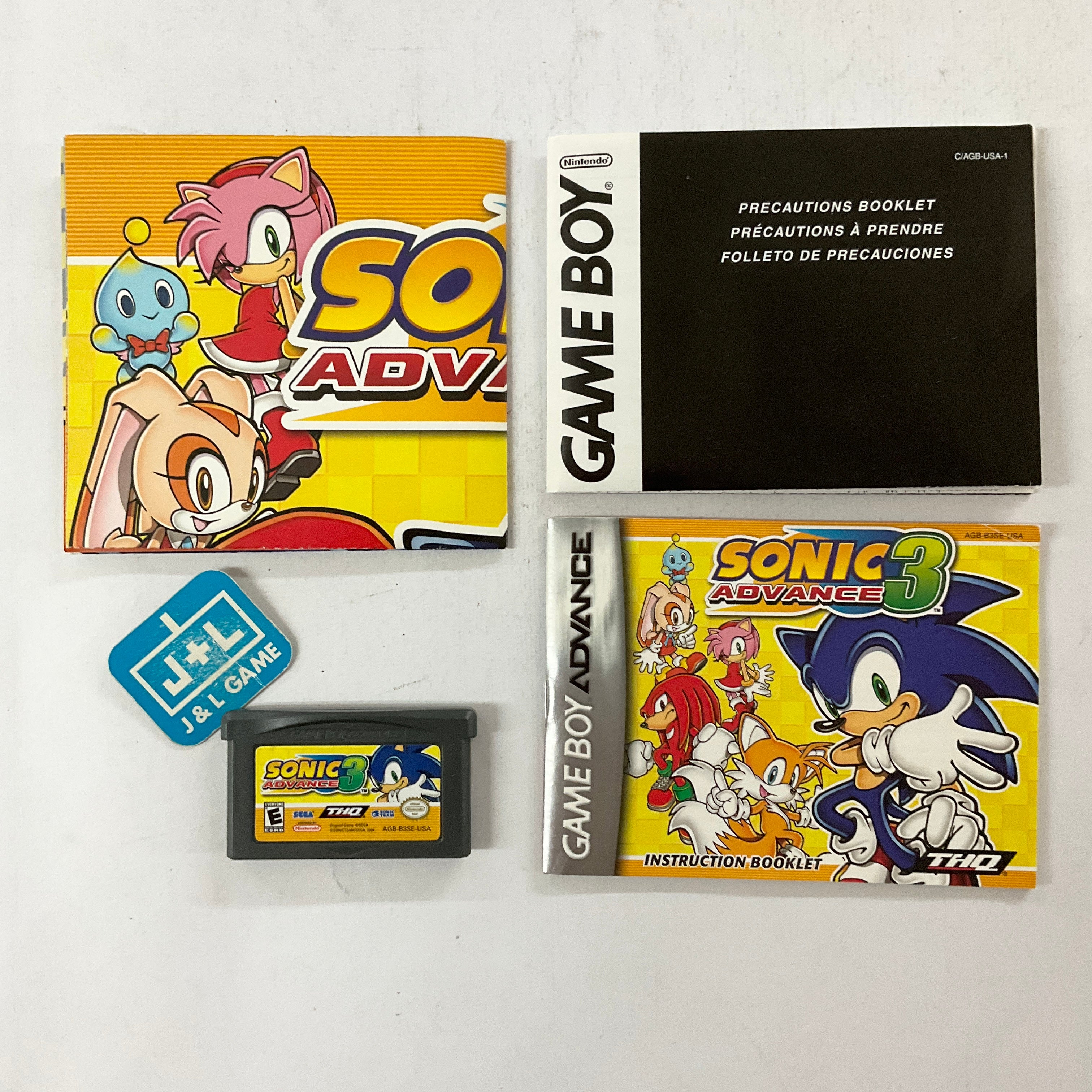 Sonic Advance 3 - (GBA) Game Boy Advance [Pre-Owned] Video Games THQ   