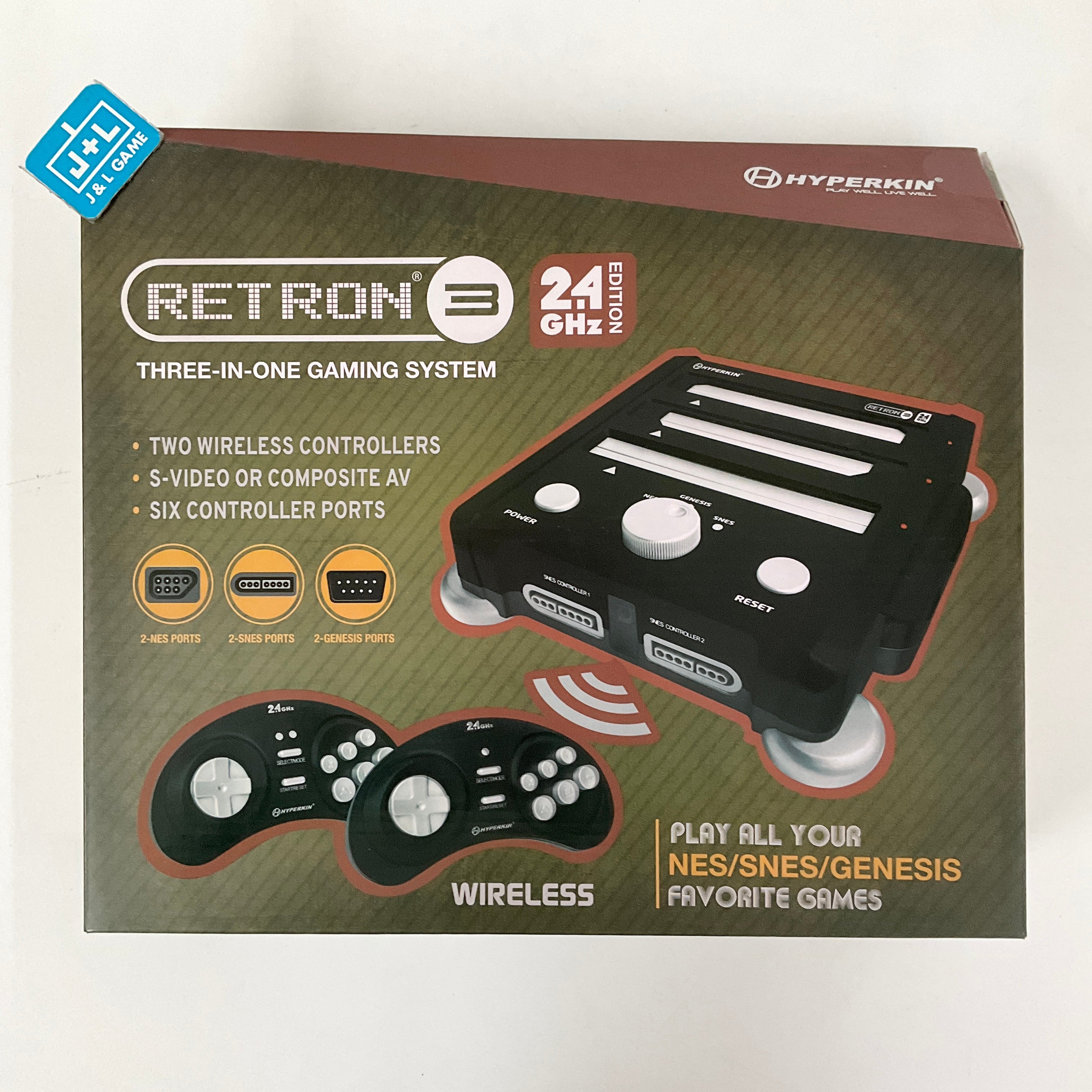 Hyperkin RetroN 3 Gaming Console 2.4 GHz Edition (Onyx Black) - (SNES) Super Nintendo Video Games Hyperkin