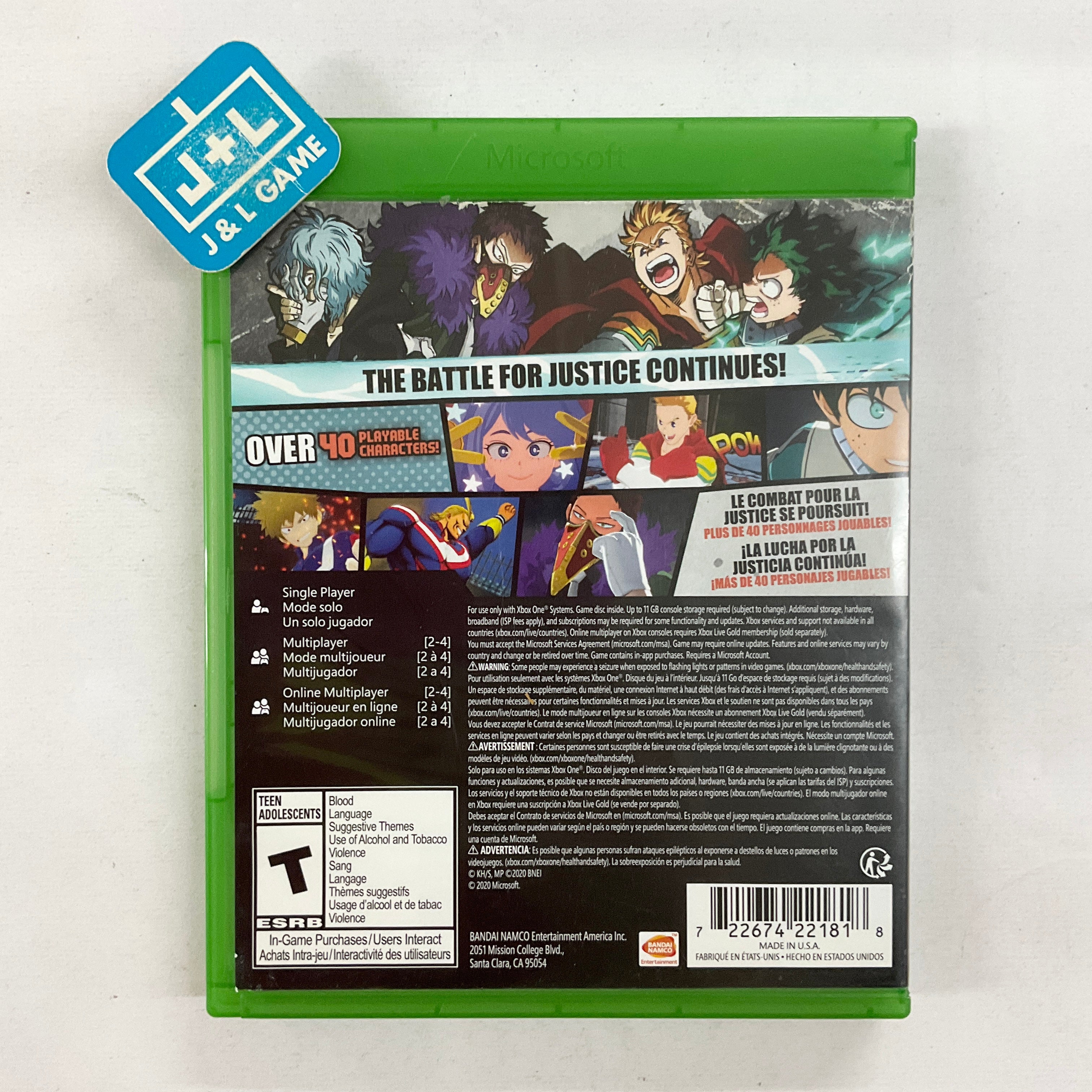 My Hero One’s Justice 2 - (XB1) Xbox One [Pre-Owned] Video Games Bandai Namco   