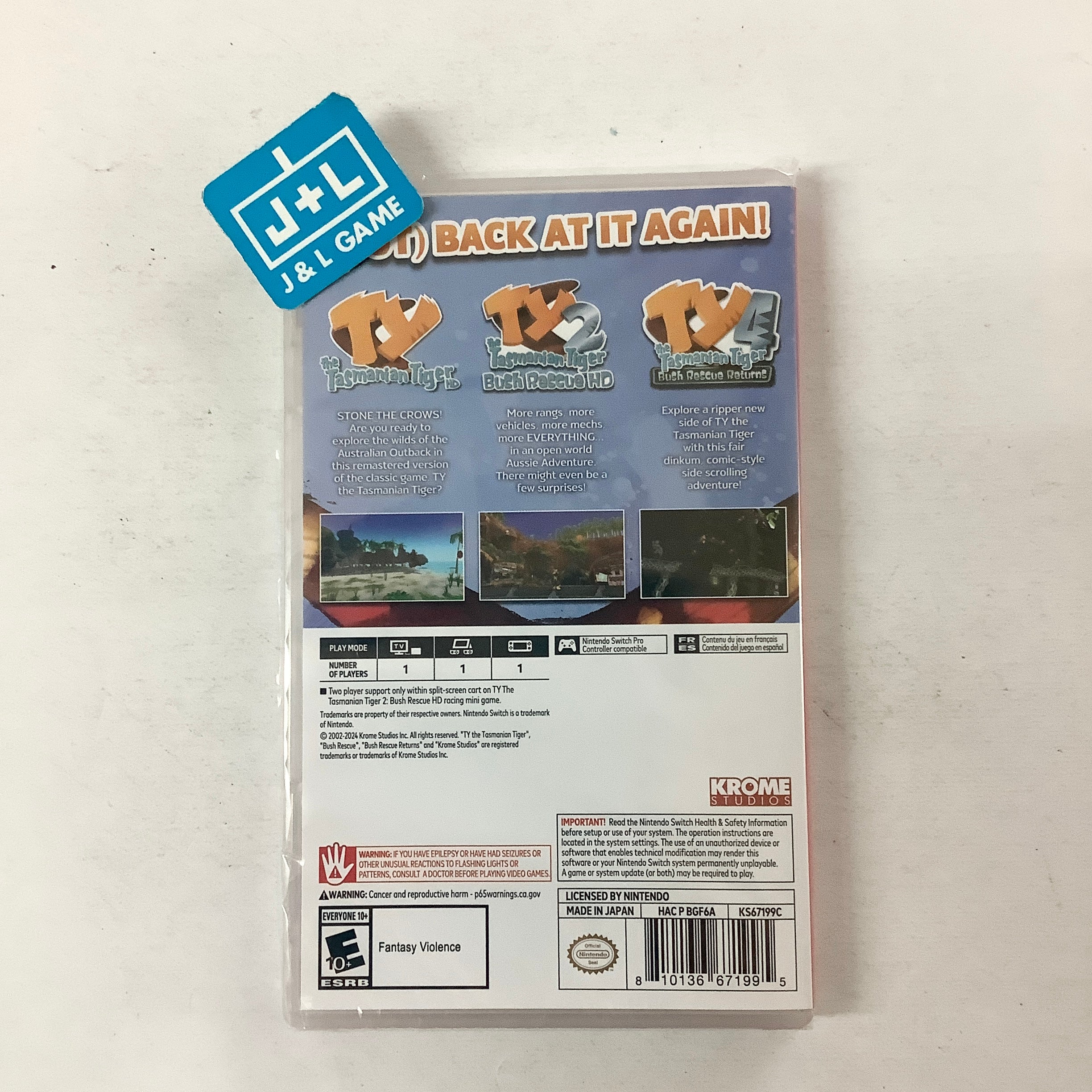 Ty the Tasmanian Tiger HD: Bush Rescue Bundle - (NSW) Nintendo Switch Video Games Krome Studios   