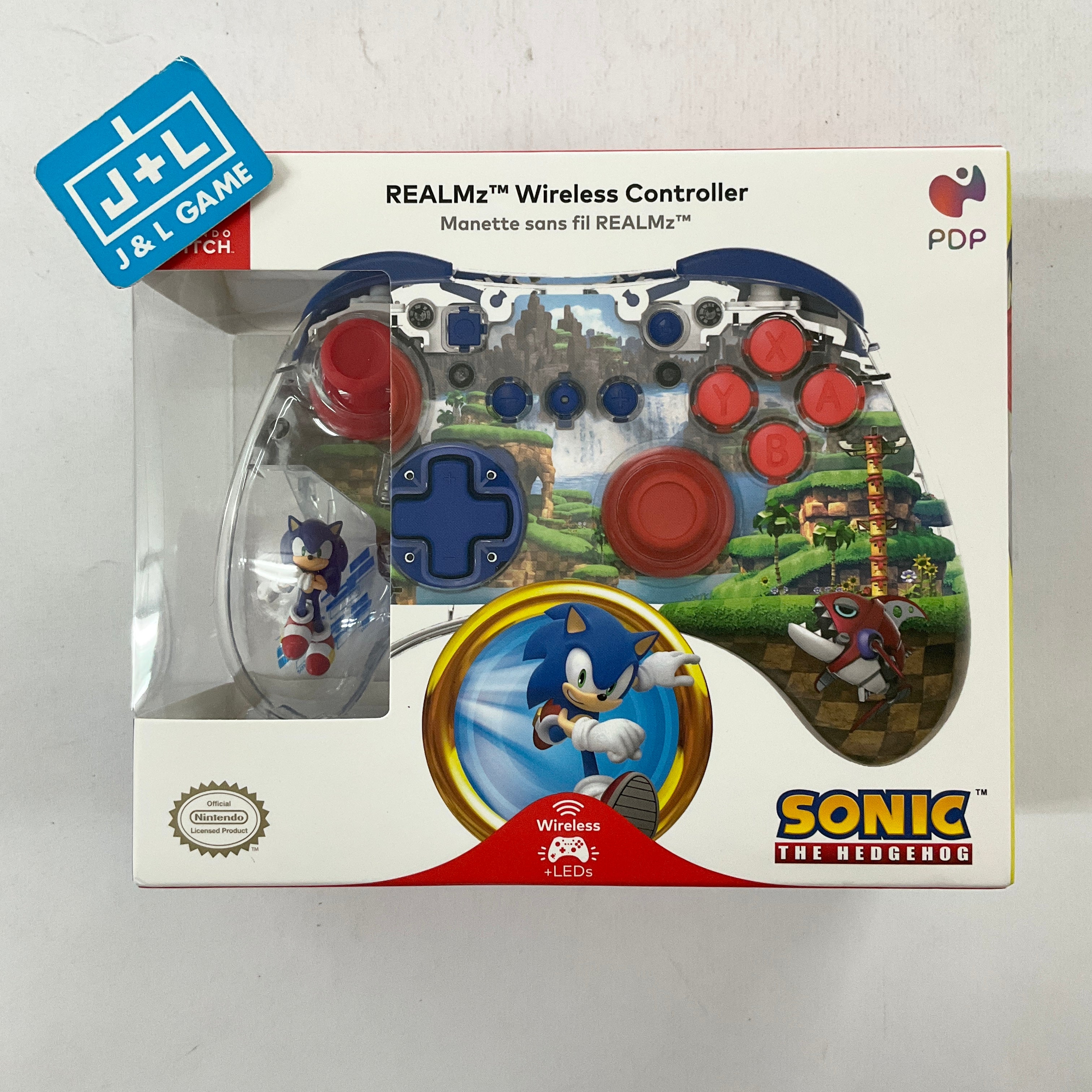 PDP REALMz™ Wireless Nintendo Switch Controller (Sonic Green Hill Zone) - (NSW) Nintendo Switch Accessories PDP   