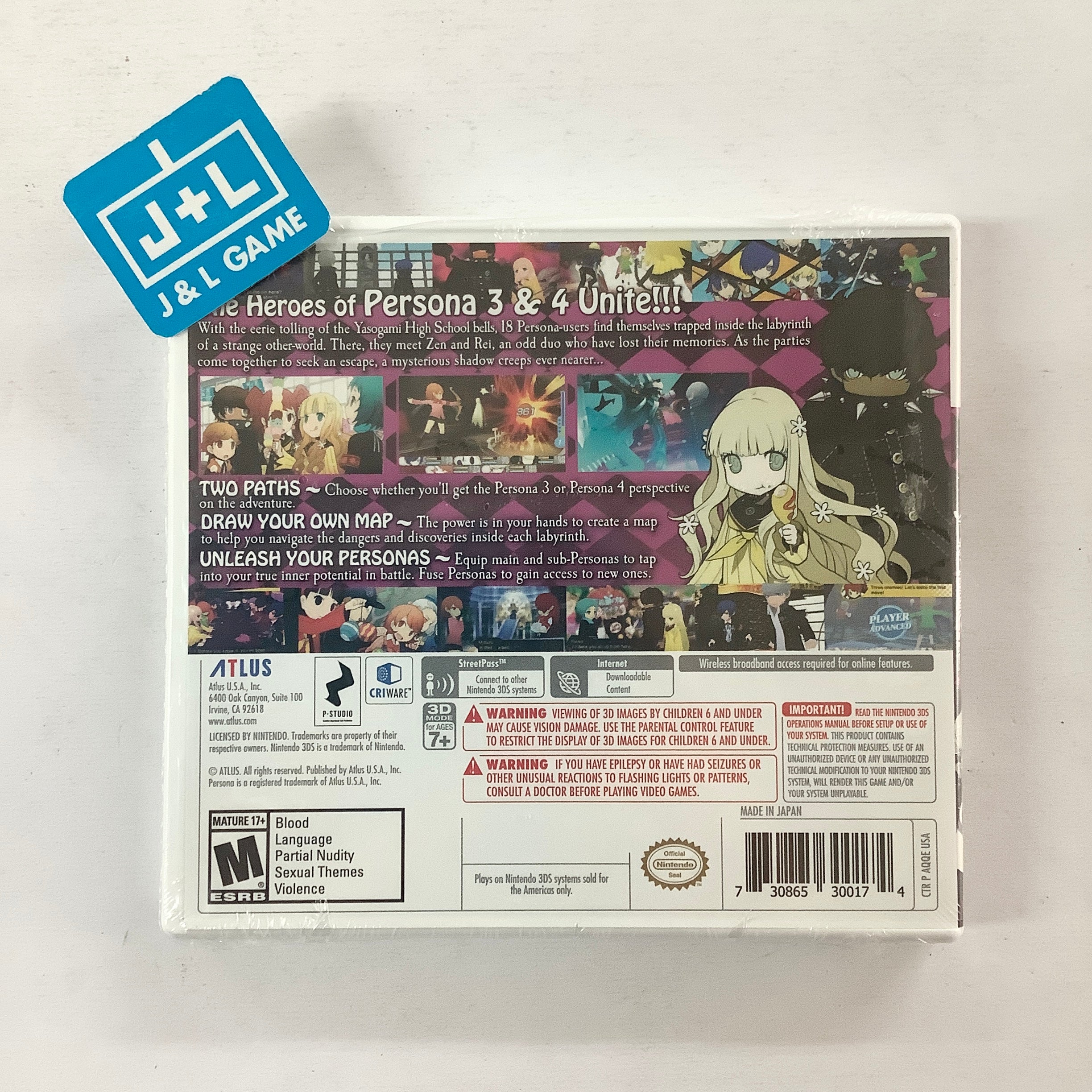 Persona Q: Shadow of the Labyrinth - Nintendo 3DS Video Games Atlus   