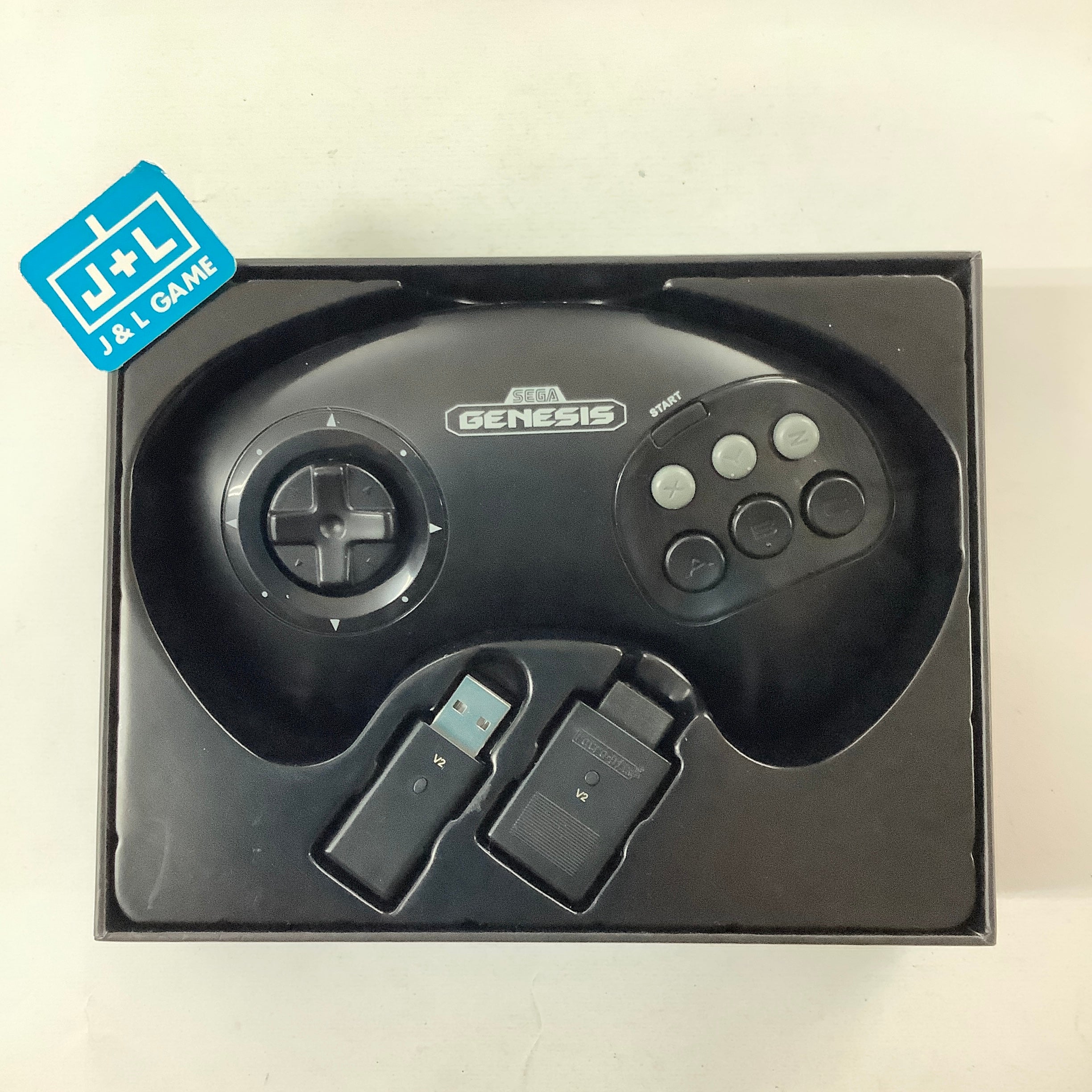 Retro-Bit BIG6 2.4 GHz Sega Genesis Wireless Arcade Controller Pad (Black) - (SG) Sega Genesis [Pre-Owned] Accessories Retro-Bit   