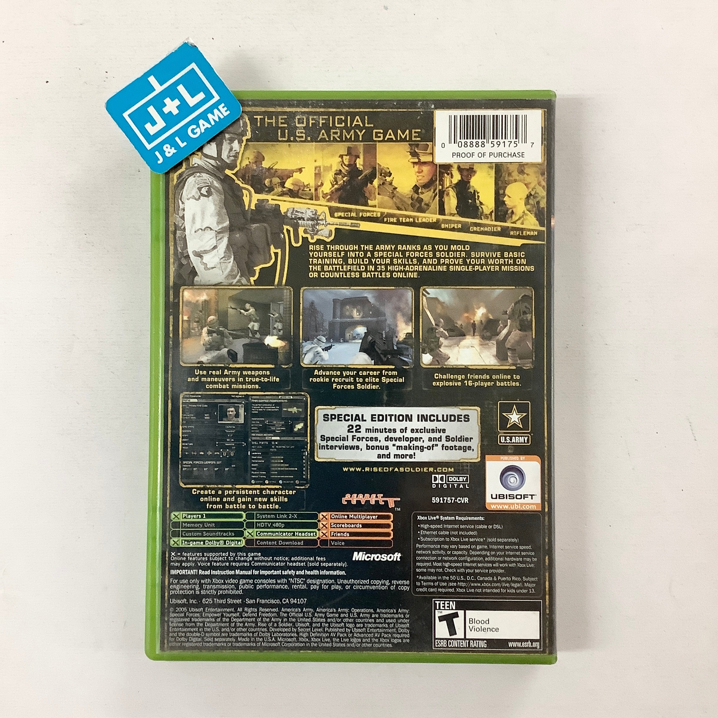 America's Army: Rise of a Soldier - (XB) Xbox [Pre-Owned] Video Games Ubisoft