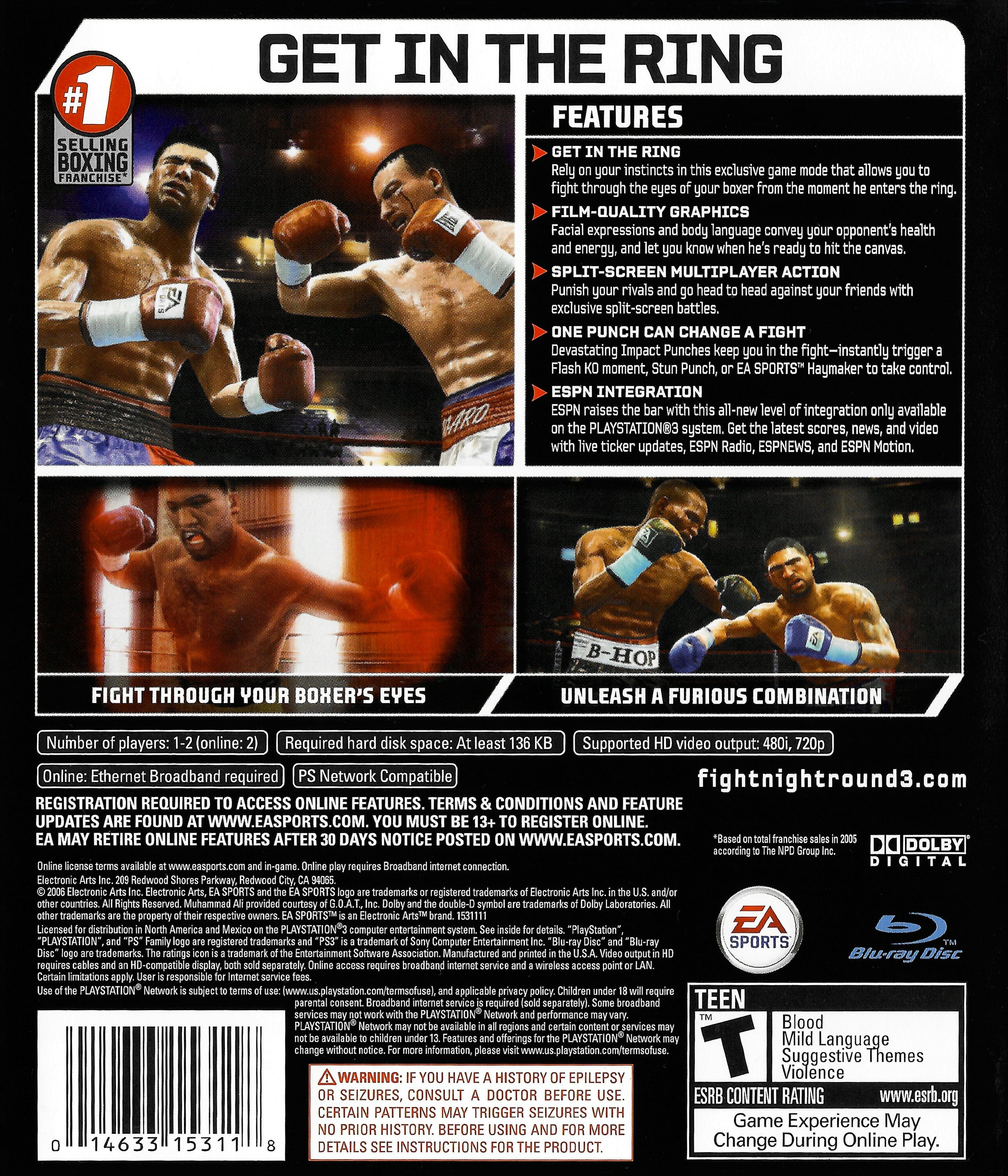 Fight Night Round 3 - (PS3) PlayStation 3 [Pre-Owned] Video Games EA Sports   