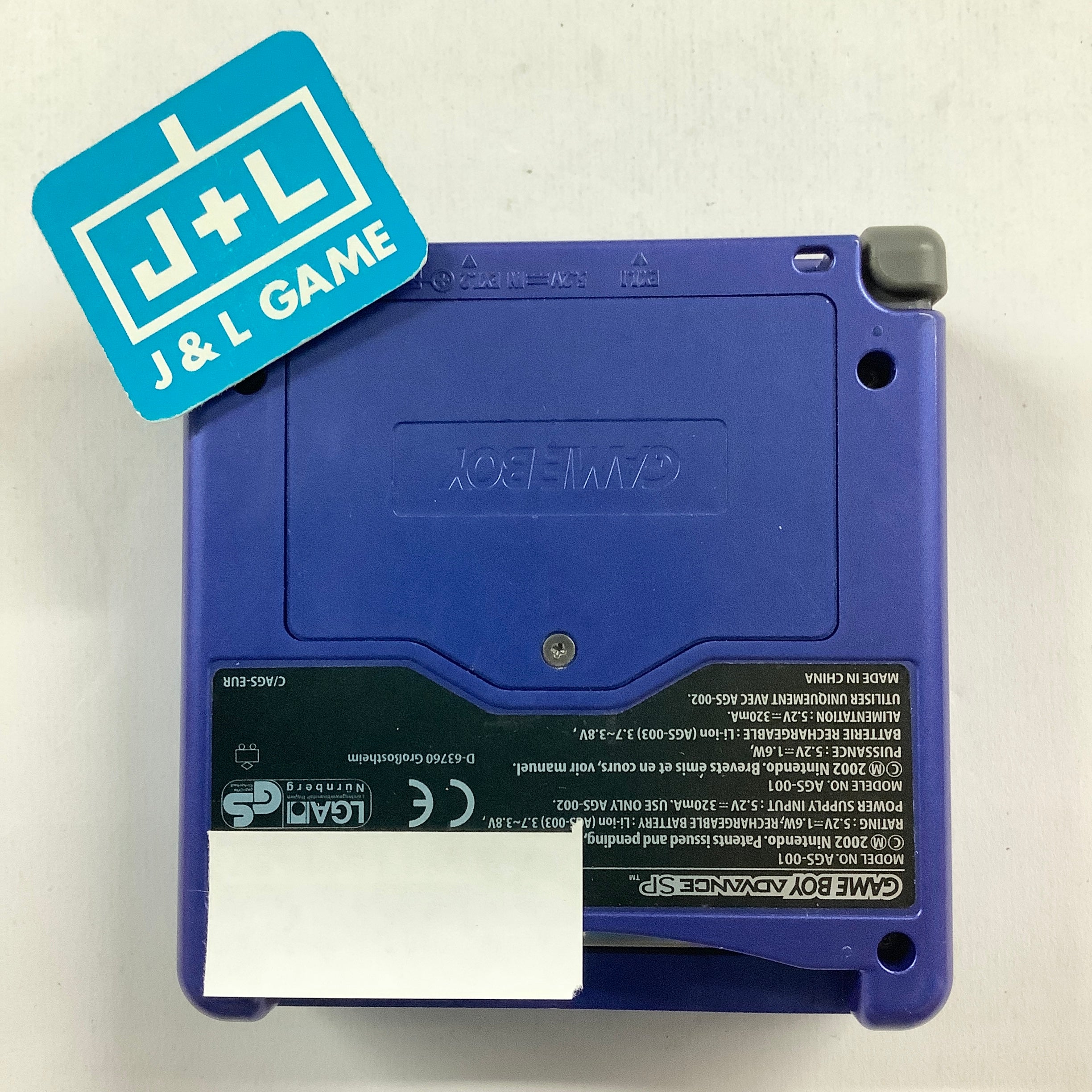 Nintendo Game Boy Advance SP Console AGS-001 (Pokemon Sapphire Kyogre) - (GBA) Game Boy Advance SP [Pre-Owned] (European Import) Consoles Nintendo   