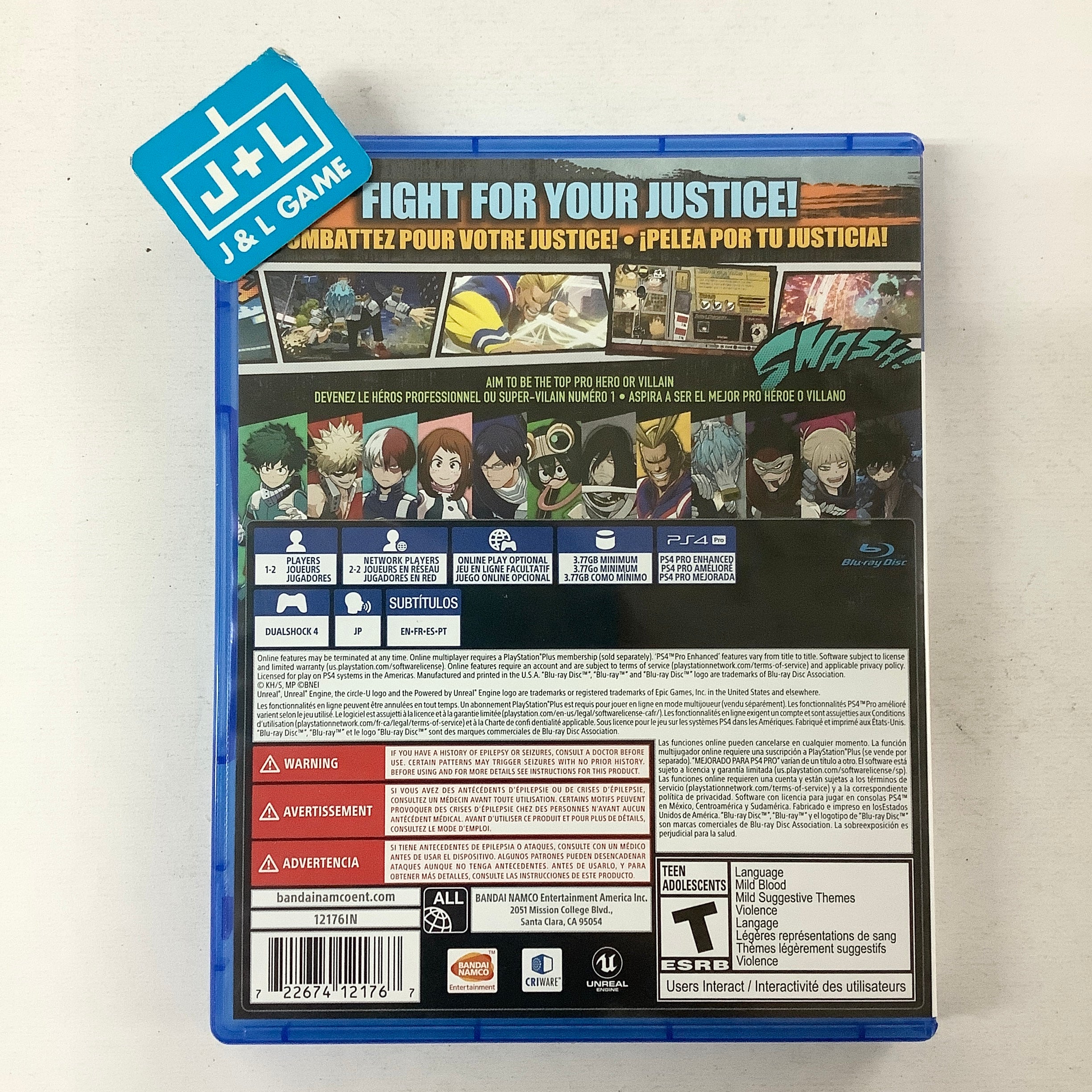 My Hero One's Justice - (PS4) PlayStation 4 [Pre-Owned] Video Games Bandai Namco Entertainment