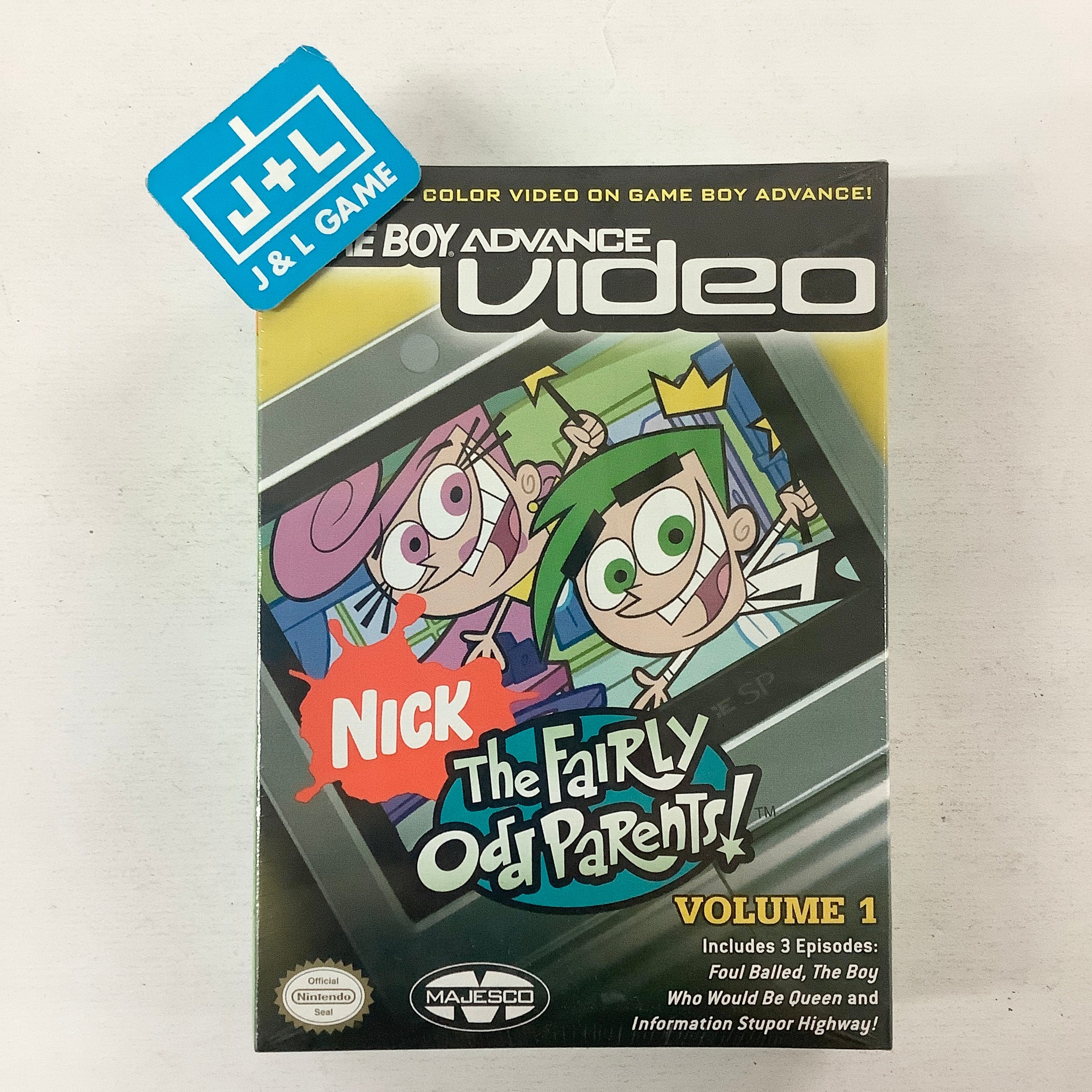 GBA Video Fairly Odd Parents Volume 2024 1 for Nintendo Gameboy Advance