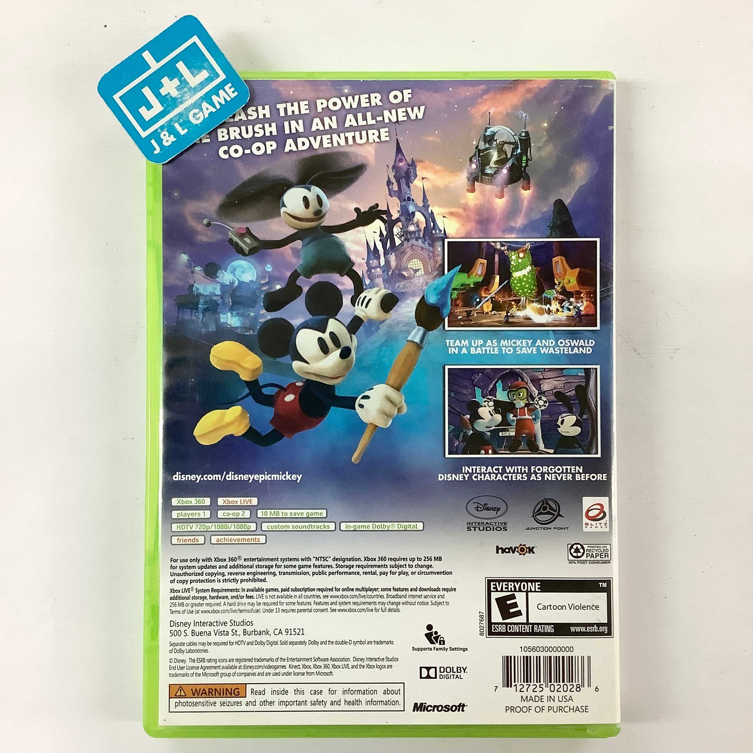 Epic Mickey 2: The Power of Two - Xbox 360 [Pre-Owned]