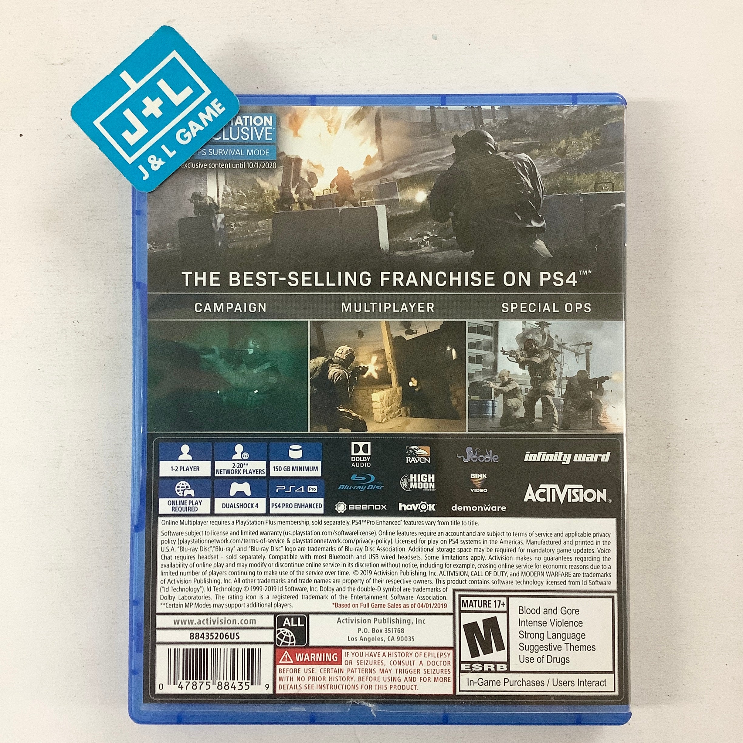 Call of Duty: Modern Warfare - (PS4) PlayStation 4 [Pre-Owned] Video Games ACTIVISION   