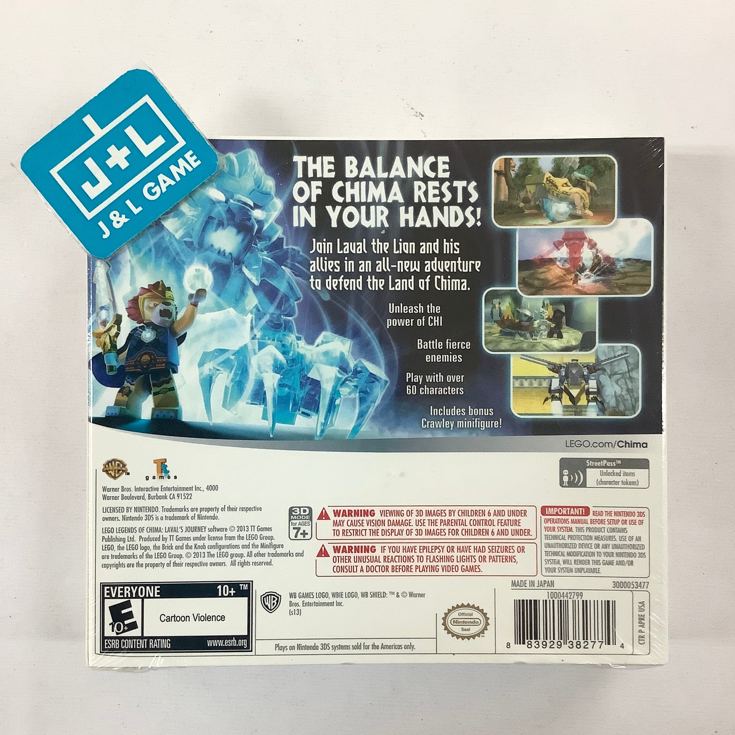 LEGO Legends of Chima: Laval's Journey (with Crawley Minifigure) - Nintendo 3DS Video Games Warner Bros. Interactive Entertainment   