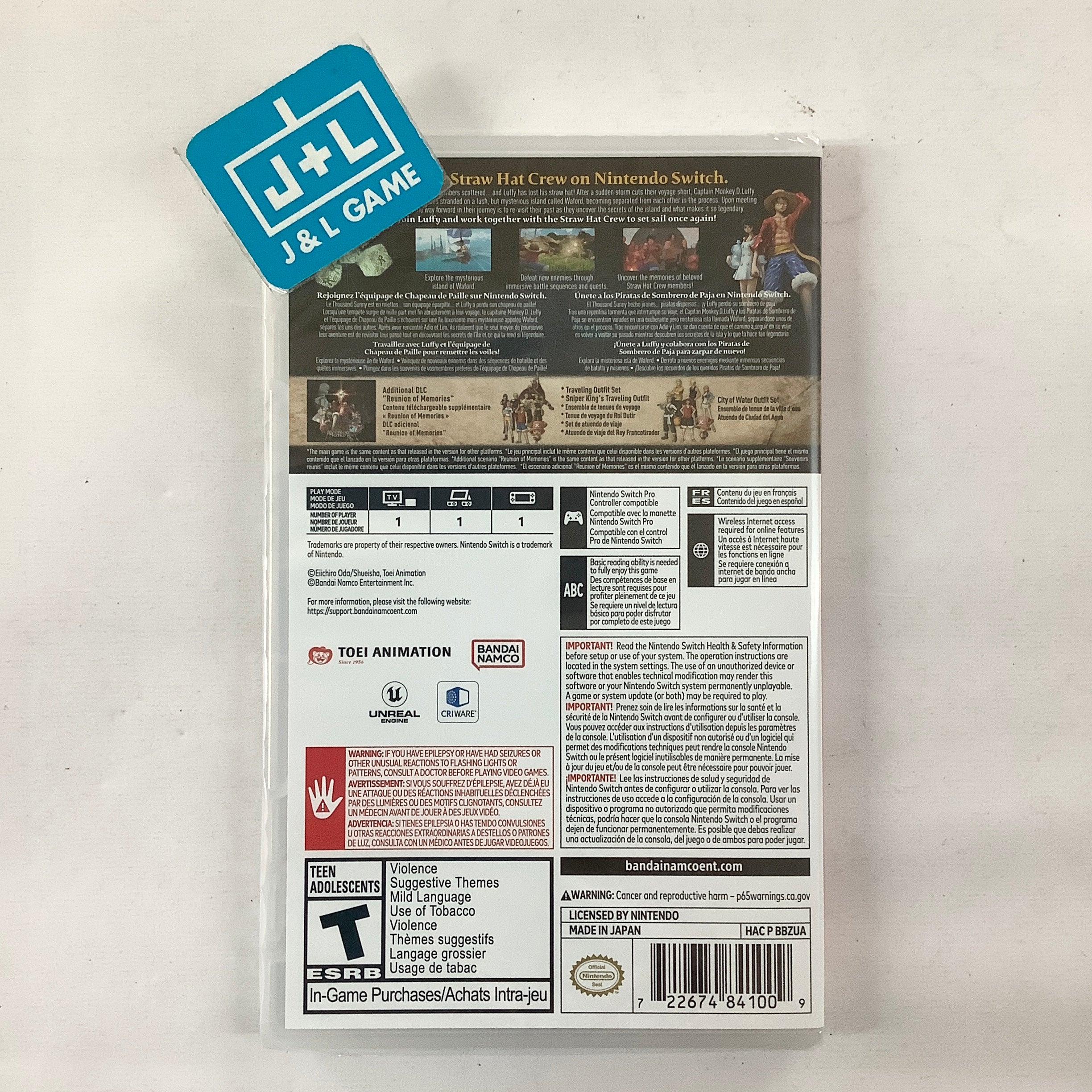 One Piece Odyssey (Deluxe Edition) - (NSW) Nintendo Switch Video Games Bandai Namco Entertainment   