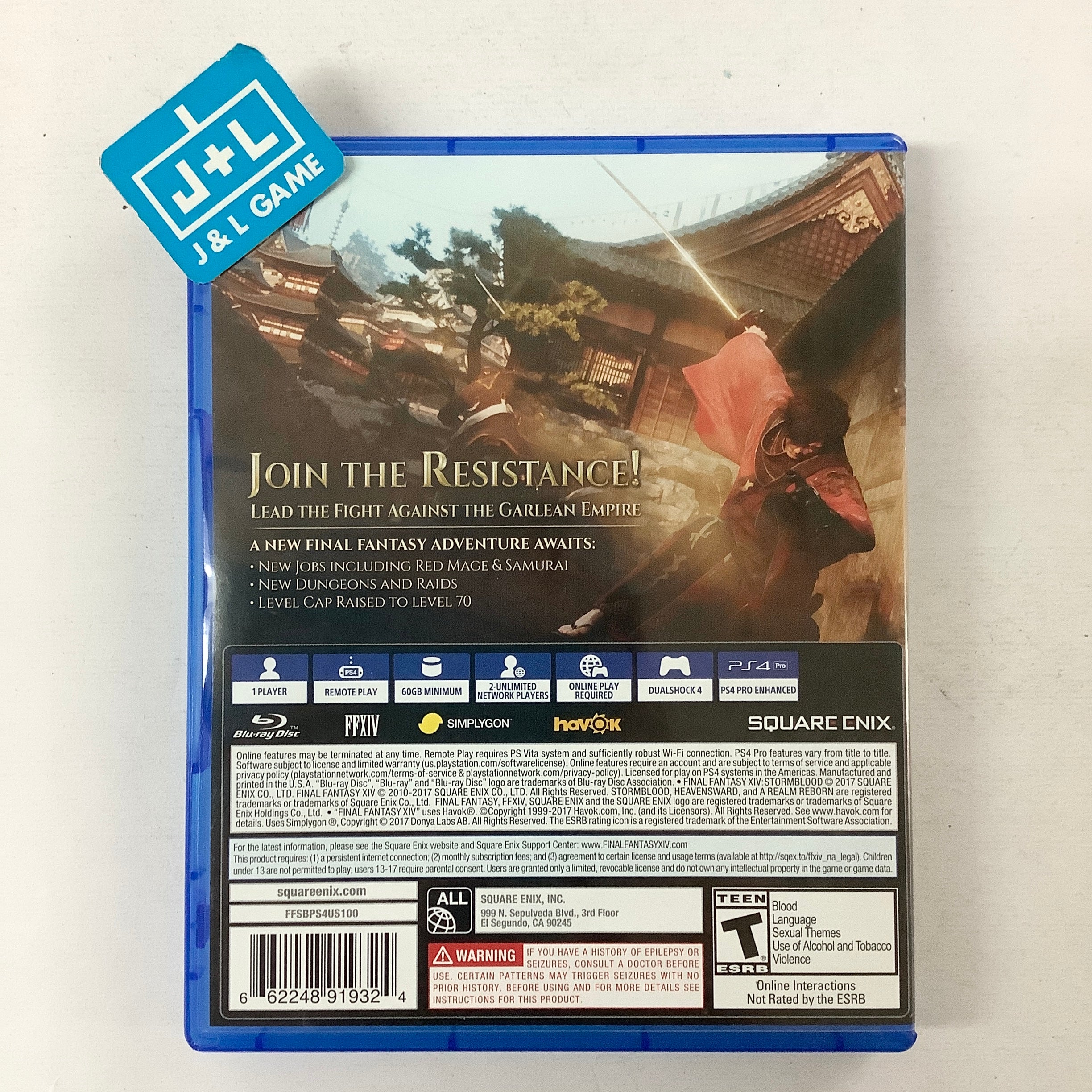 Final Fantasy XIV Online: Stormblood - (PS4) PlayStation 4 [Pre-Owned] Video Games Square Enix   