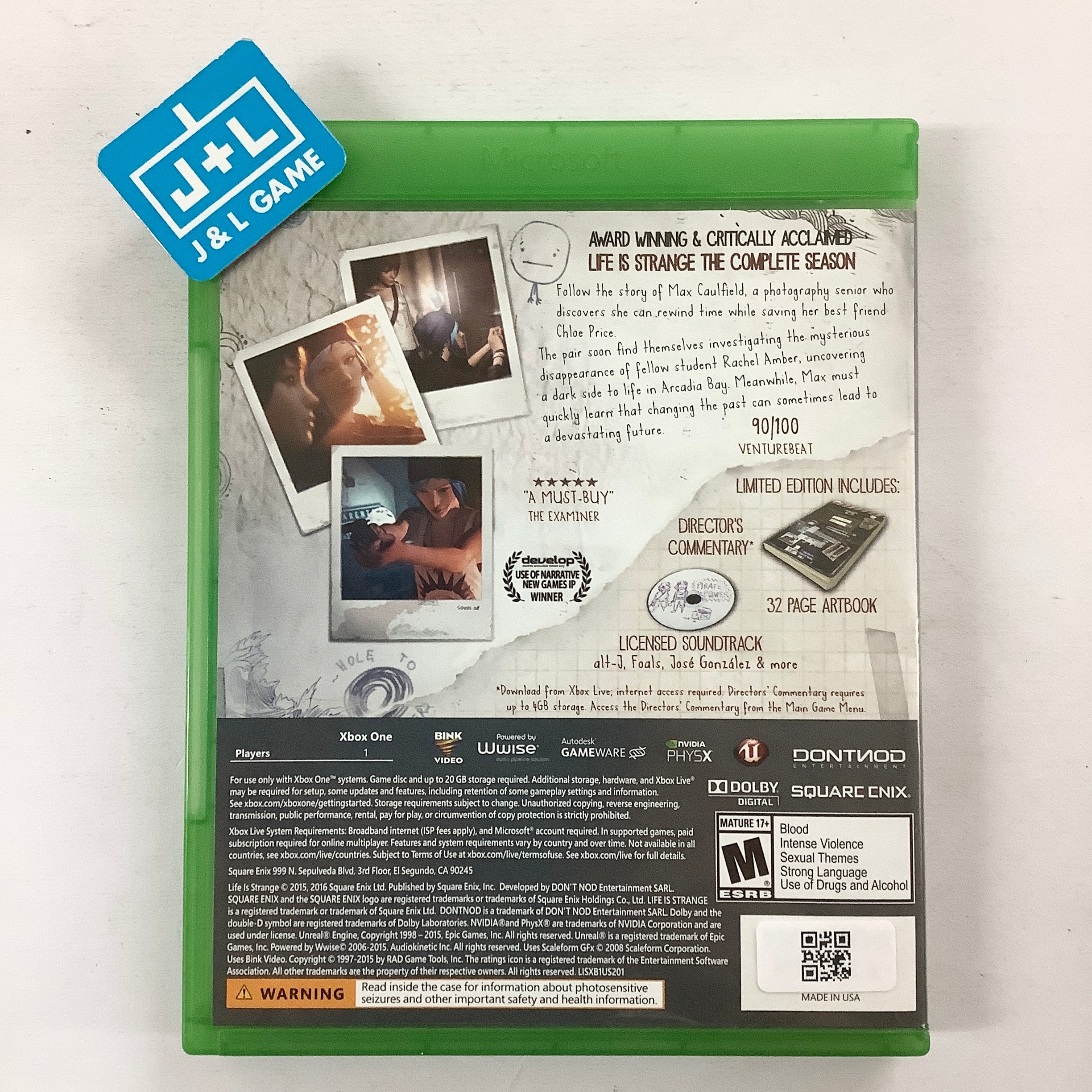 Life is Strange - (XB1) Xbox One [Pre-Owned] Video Games Square Enix   