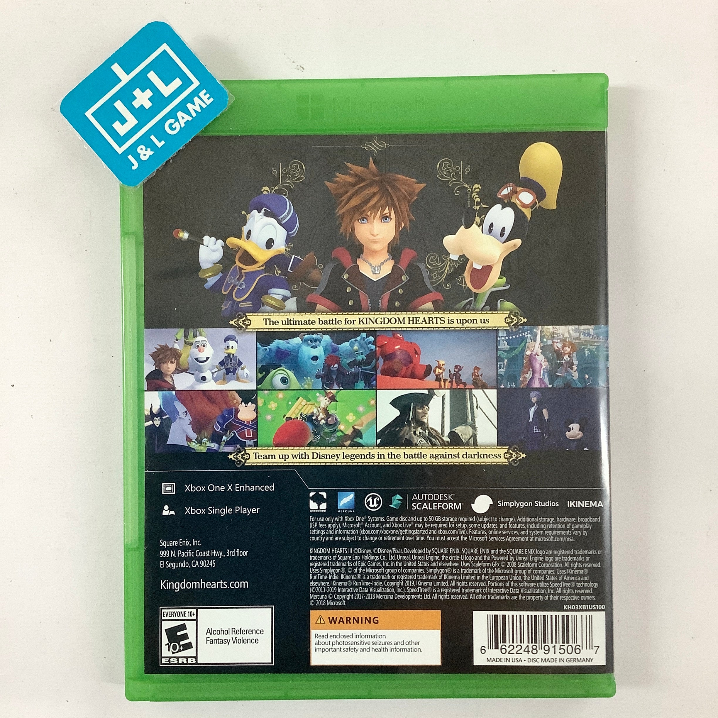 Kingdom Hearts III - (XB1) Xbox One [Pre-Owned] Video Games Square Enix   