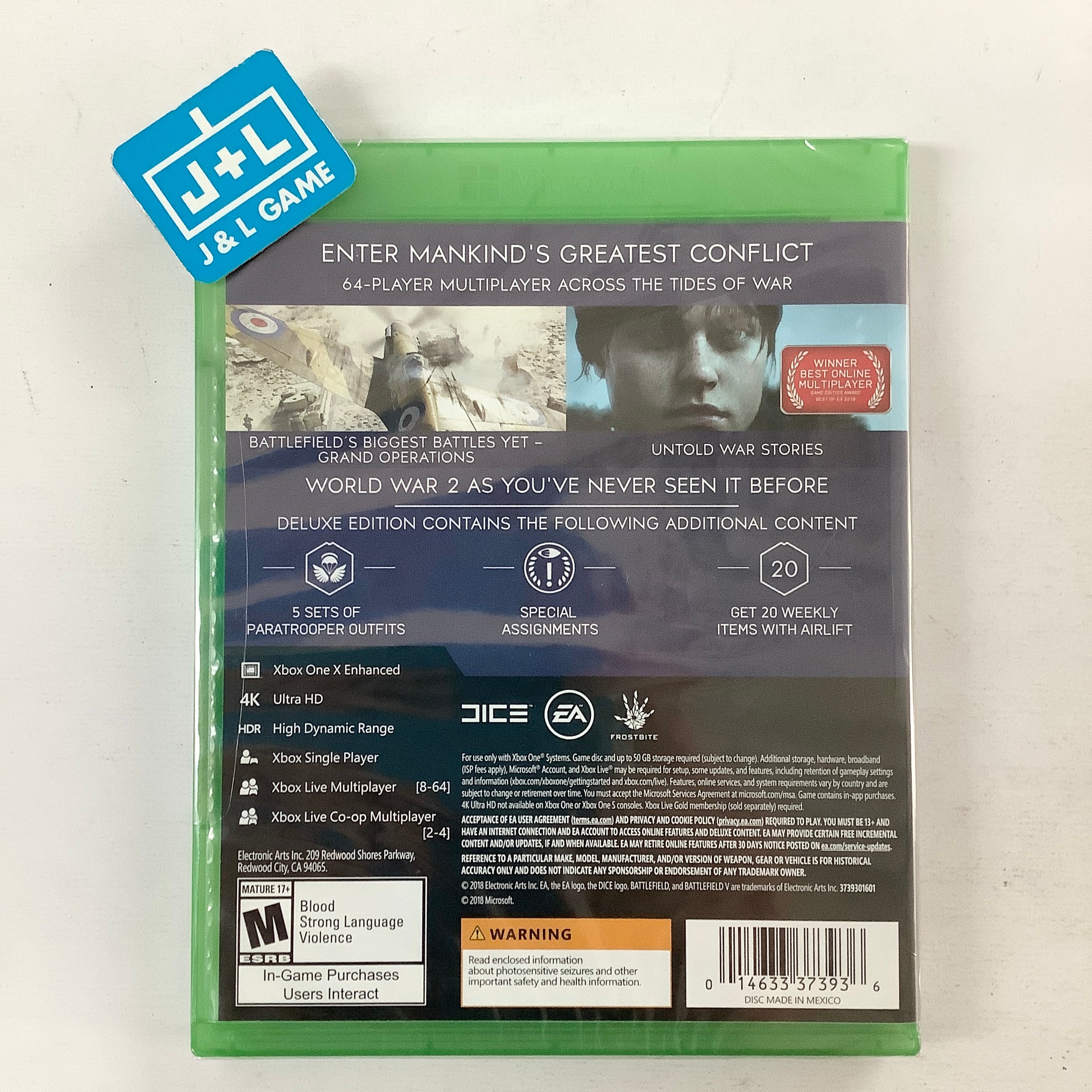 Battlefield V (Deluxe Edition) - (XB1) Xbox One Video Games Electronic Arts   