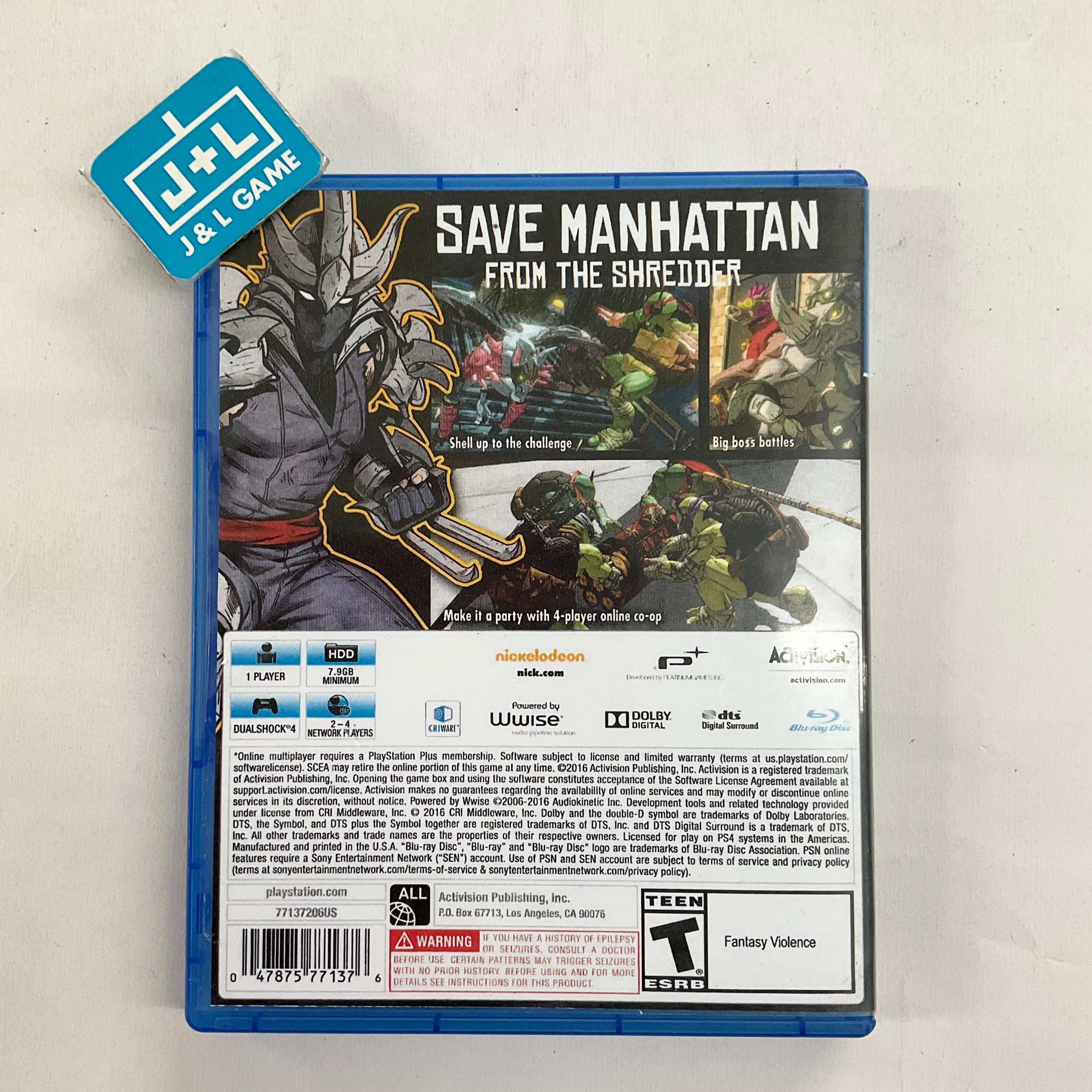 Teenage Mutant Ninja Turtles: Mutants in Manhattan - (PS4) PlayStation 4 [Pre-Owned] Video Games Activision