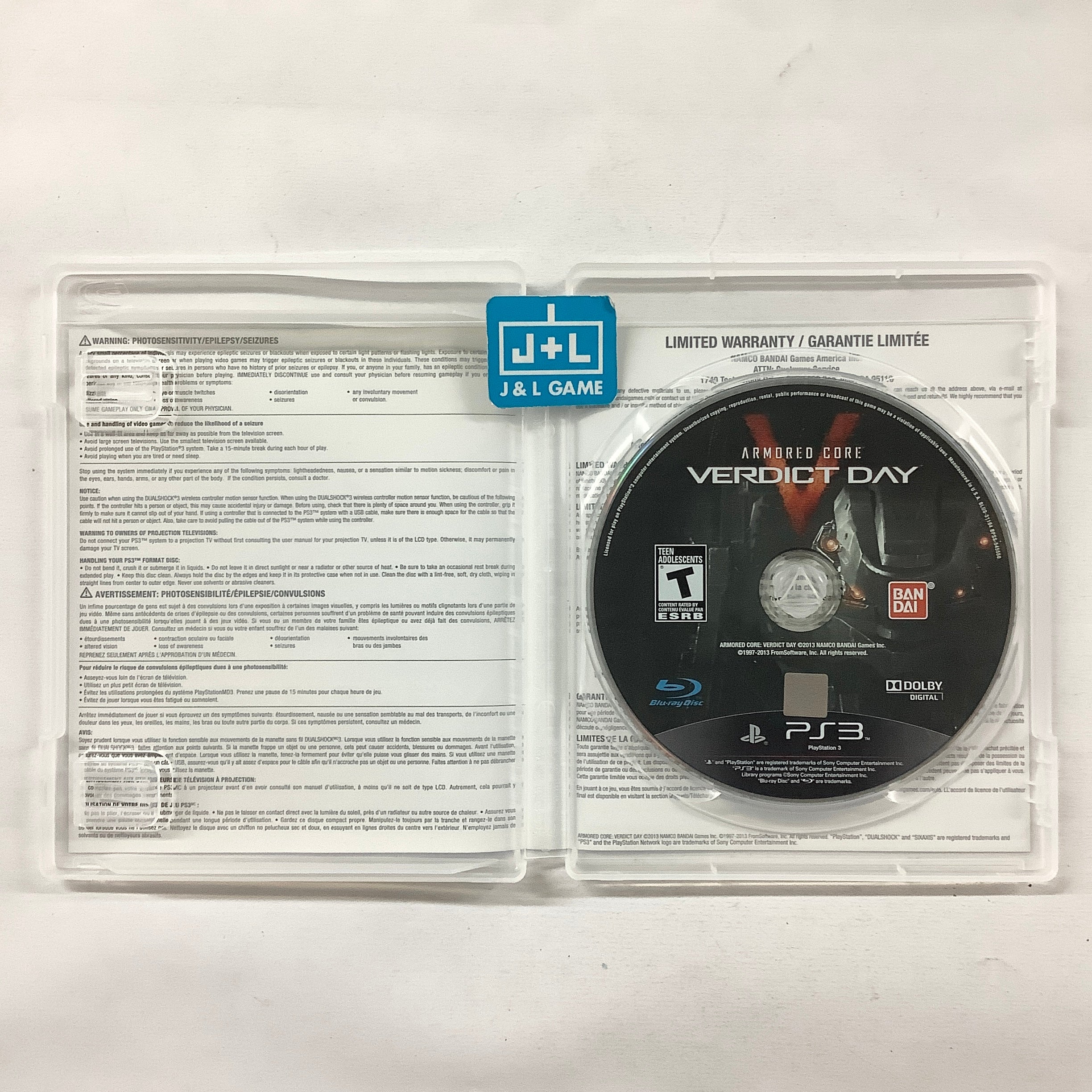 Armored Core: Verdict Day - (PS3) Playstation 3 [Pre-Owned] Video Games BANDAI NAMCO Entertainment