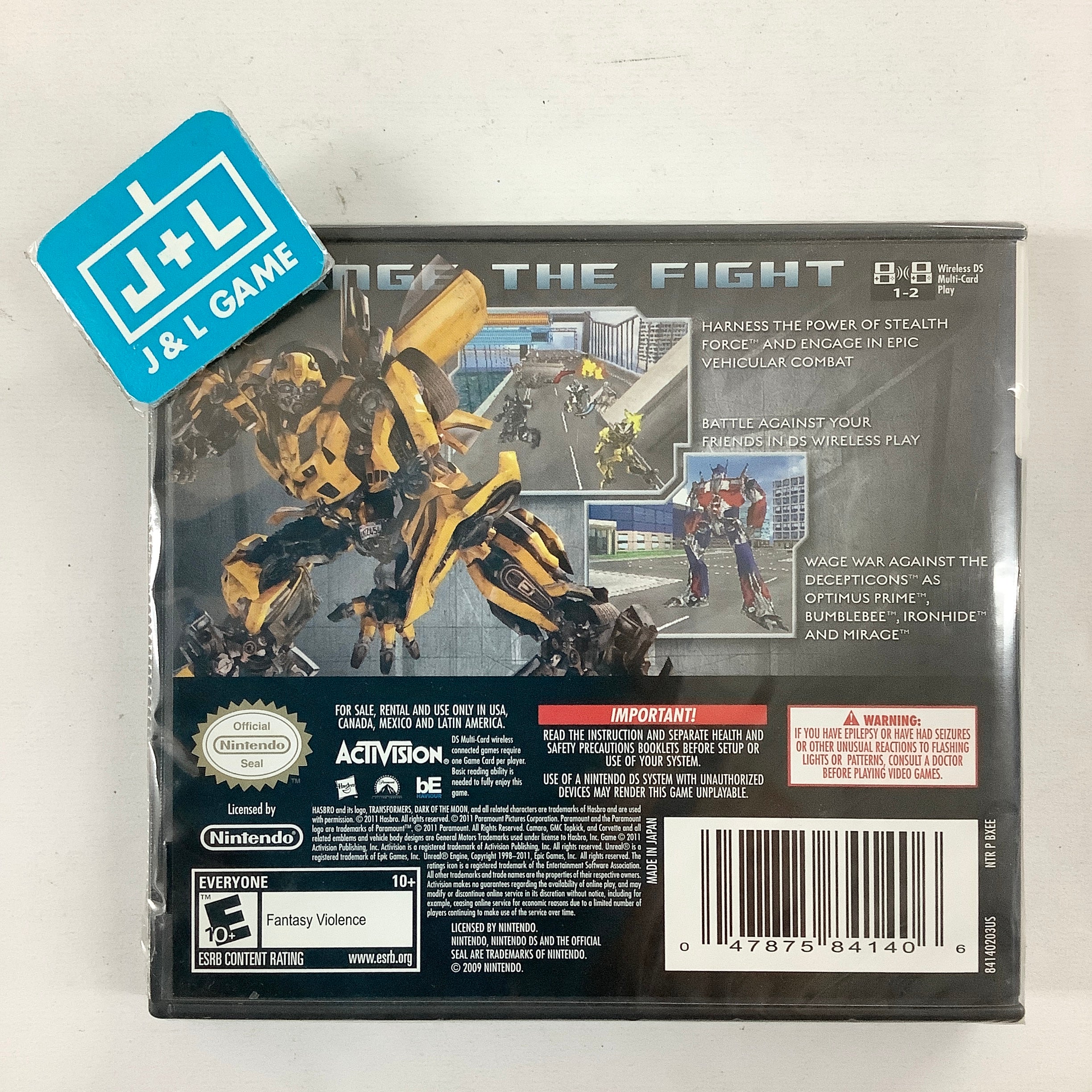 Transformers: Dark of the Moon - Autobots - (NDS) Nintendo DS Video Games Activision   