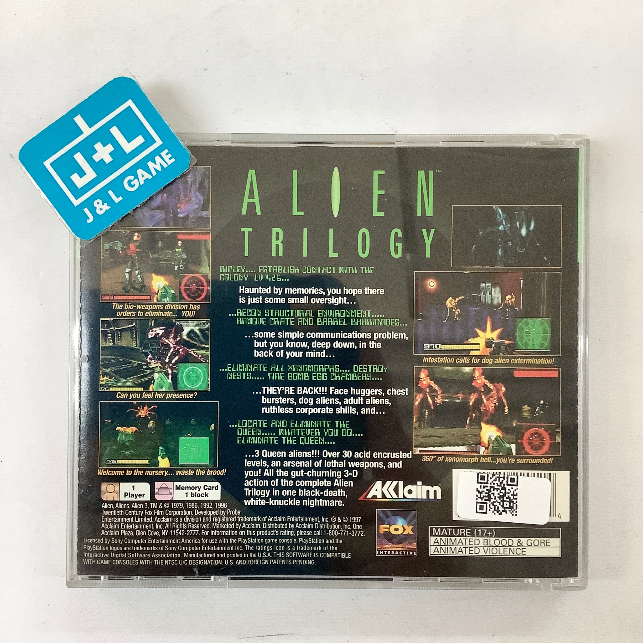 Alien Trilogy (Greatest Hits) - (PS1) PlayStation 1 [Pre-Owned] | J&L Game