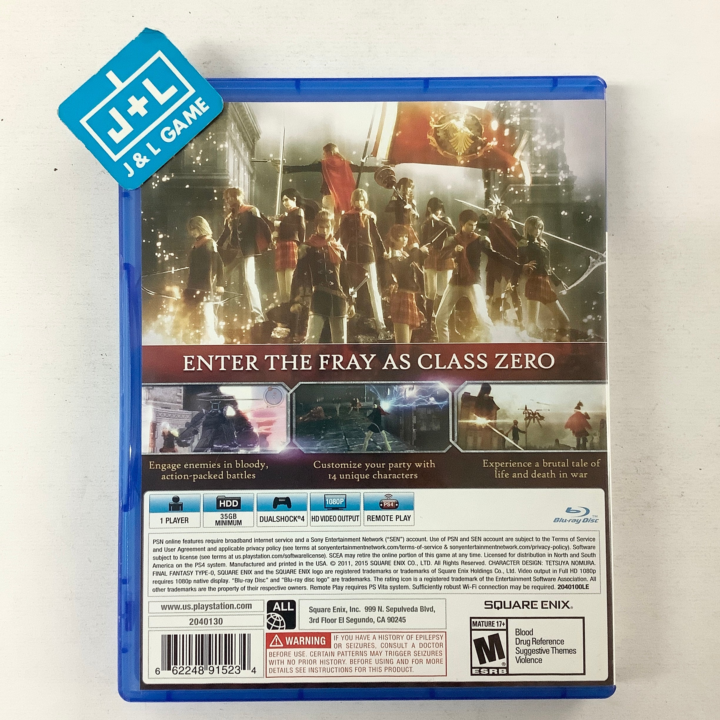 Final Fantasy Type-0 HD - (PS4) PlayStation 4 [Pre-Owned] Video Games Square Enix   