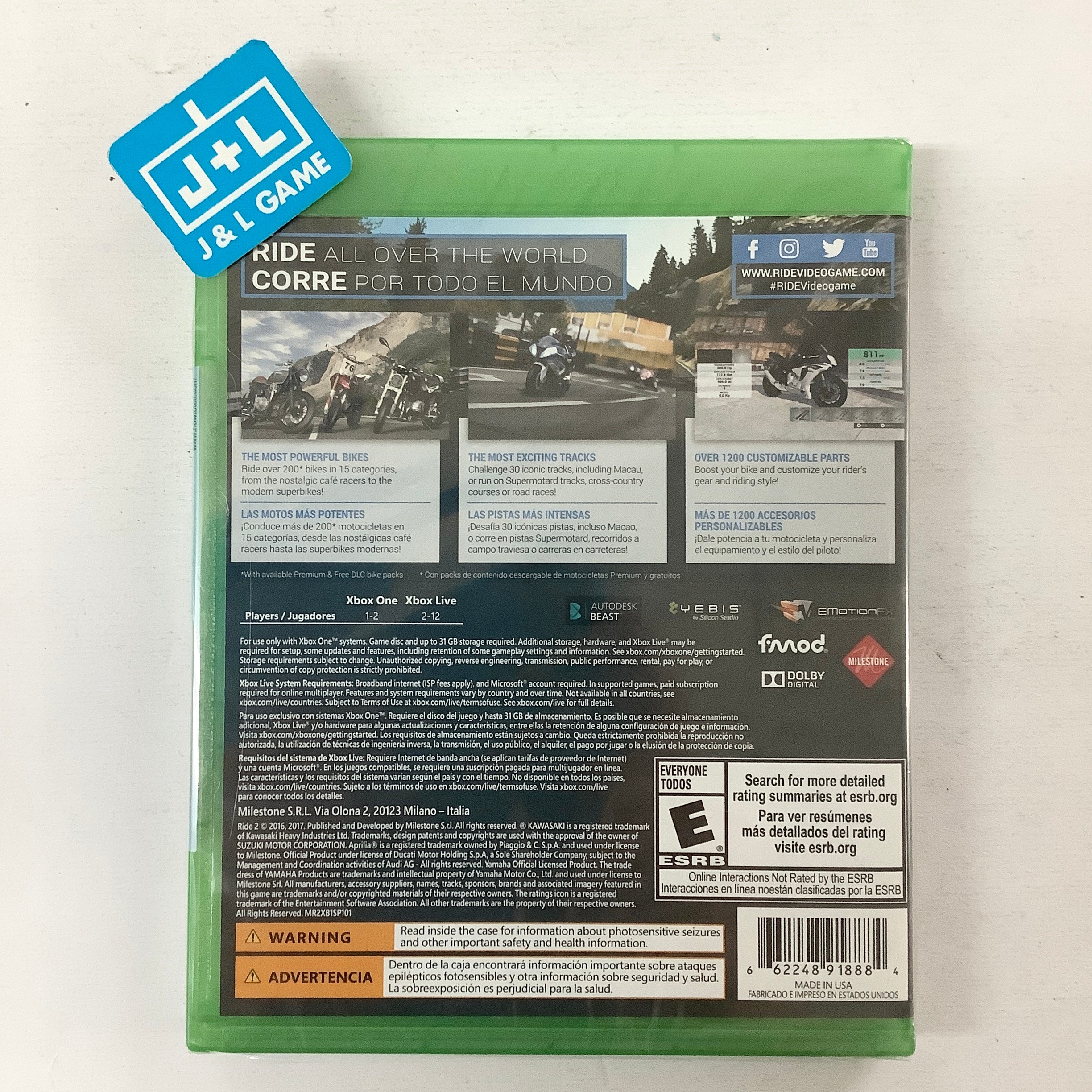 Ride 2 (Day One Edition) - (XB1) Xbox One Video Games Milestone S.r.l   