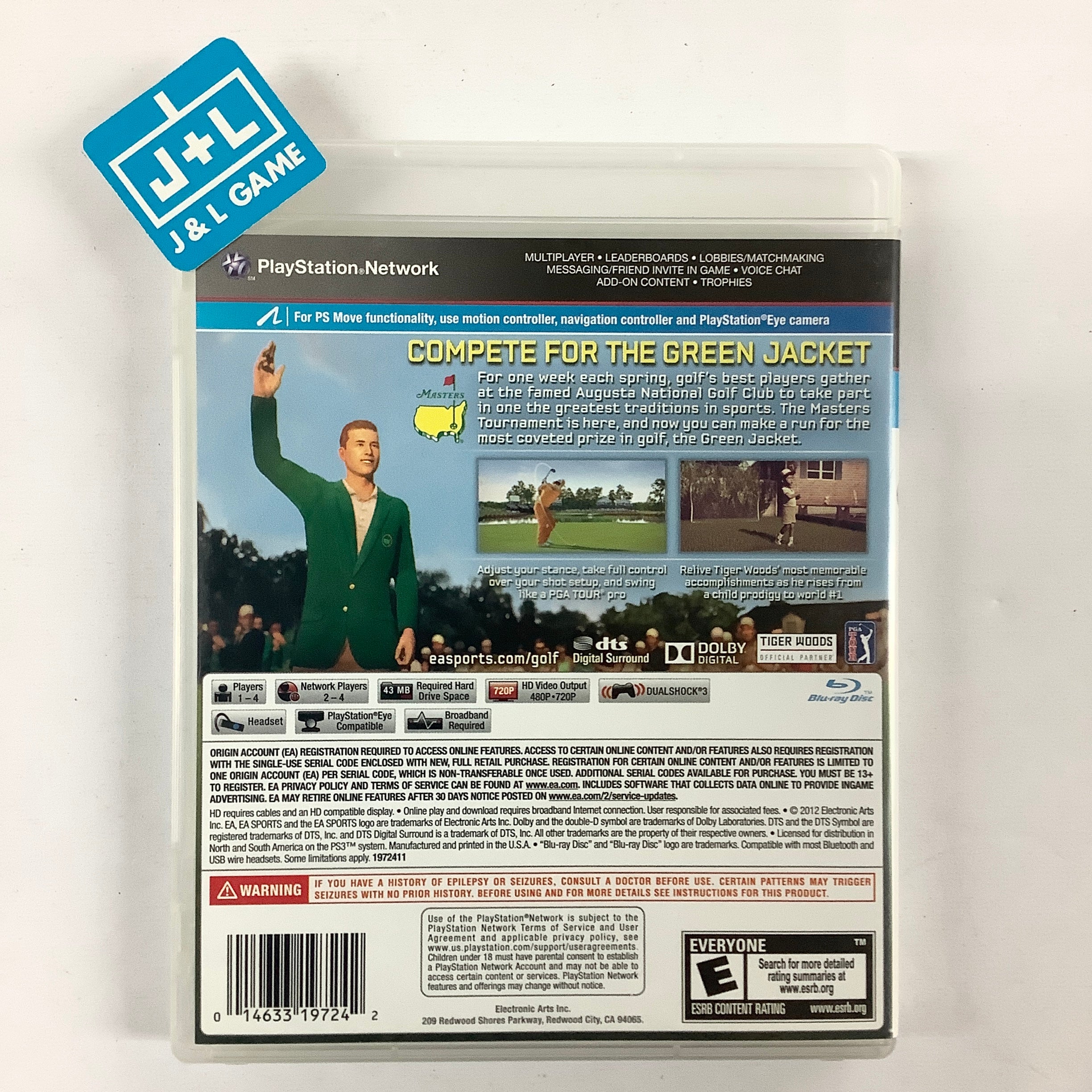 Tiger Woods PGA Tour 13 Masters Collector's Edition For Playstation 3 deals