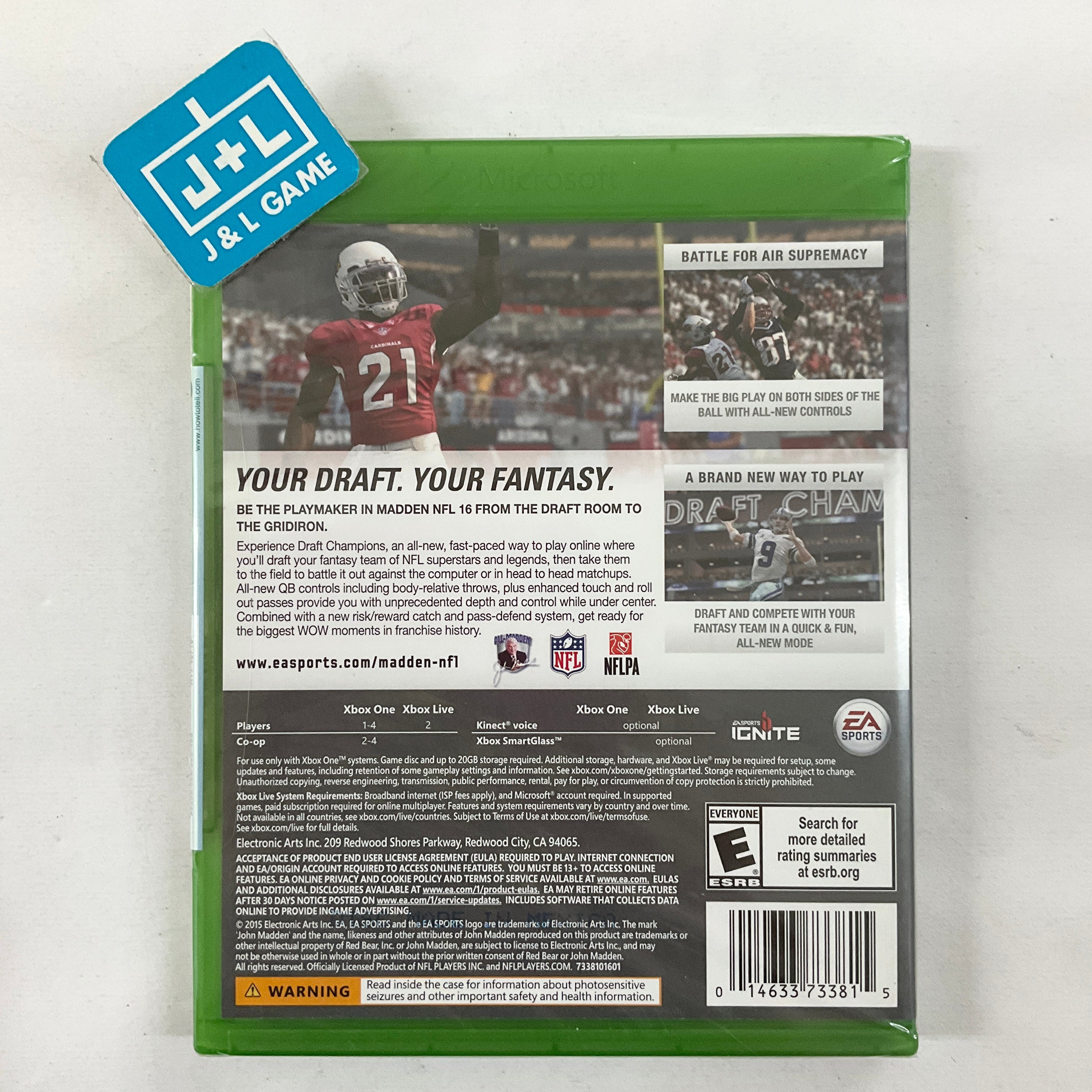 Madden NFL 16 - (XB1) Xbox One Video Games EA Sports   