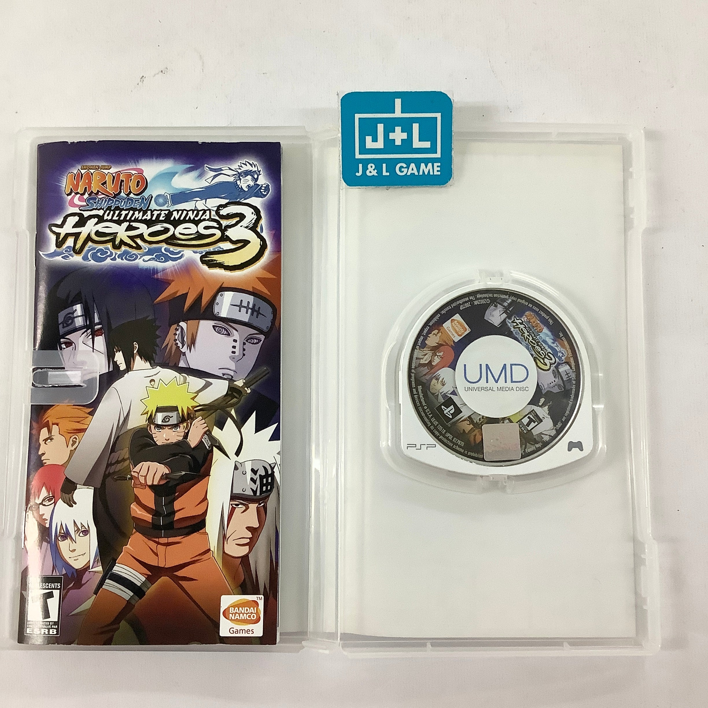 Naruto Shippuden: Ultimate Ninja Heroes 3 - SONY PSP [Pre-Owned] Video Games Namco Bandai Games   