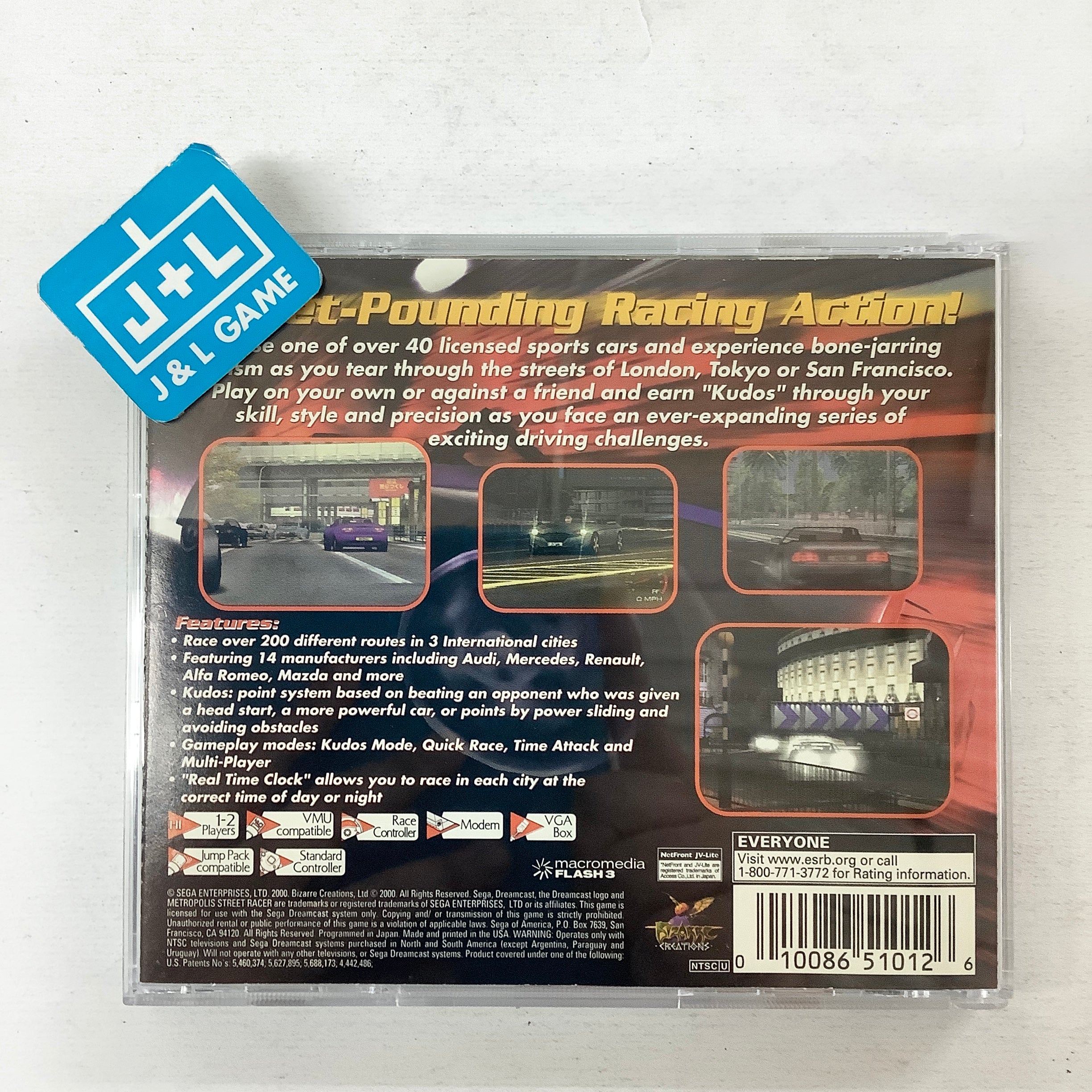 MSR Metropolis Street Racer - (DC) SEGA Dreamcast [Pre-Owned] Video Games Sega   