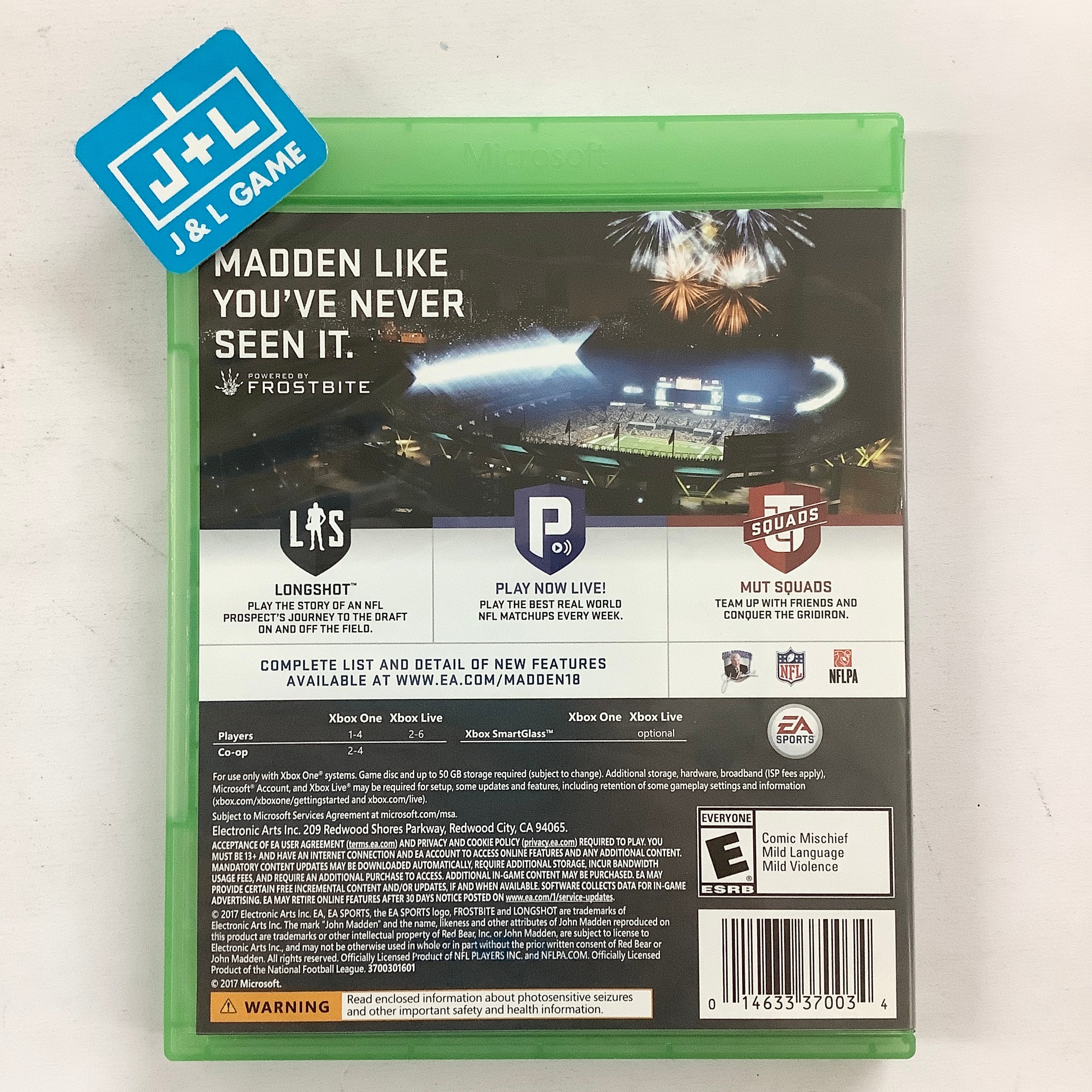 Madden NFL 18 - (XB1) Xbox One [Pre-Owned] Video Games Electronic Arts   