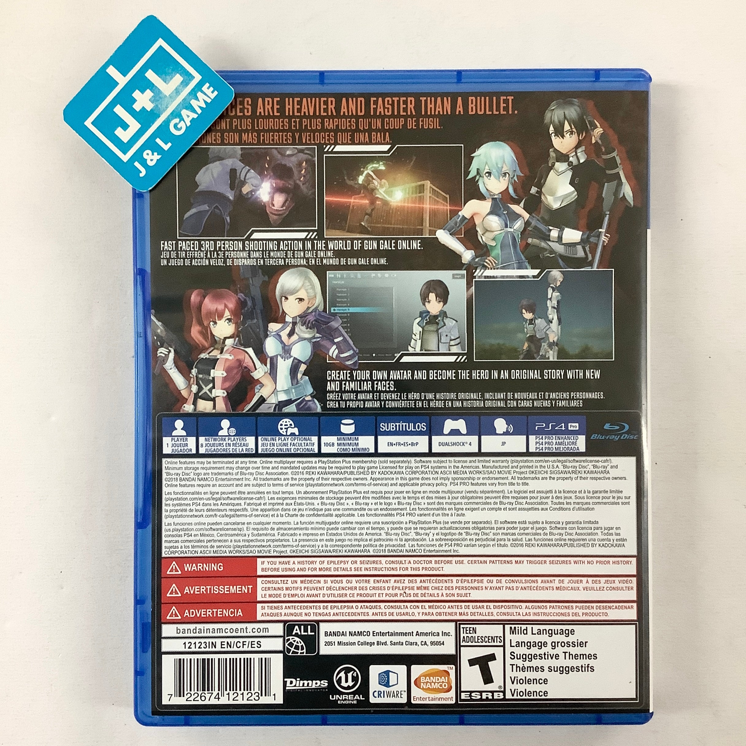 Sword Art Online: Fatal Bullet - (PS4) PlayStation 4 [Pre-Owned] Video Games Bandai Namco Games