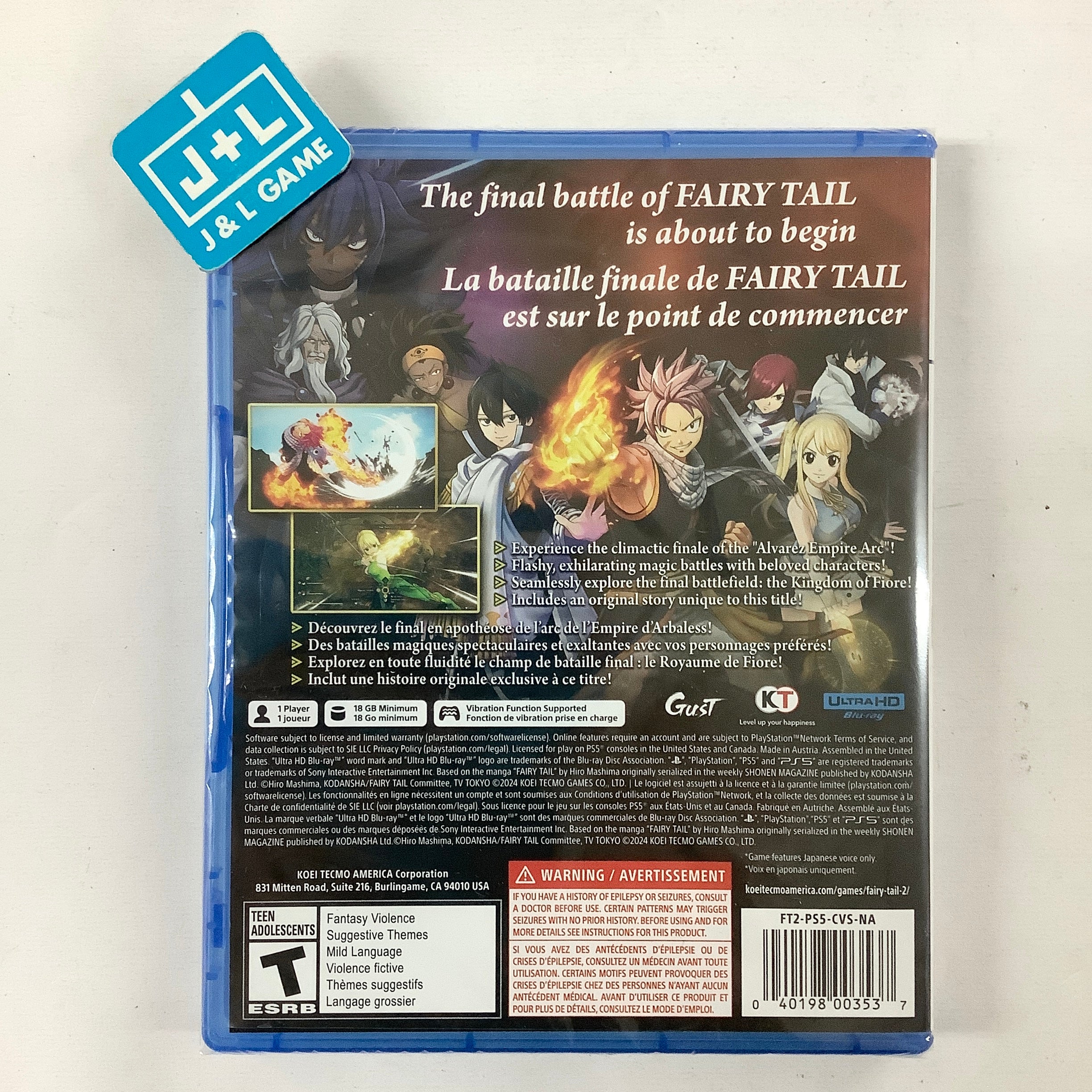 Fairy Tail 2 - (PS5) PlayStation 5 Video Games KT