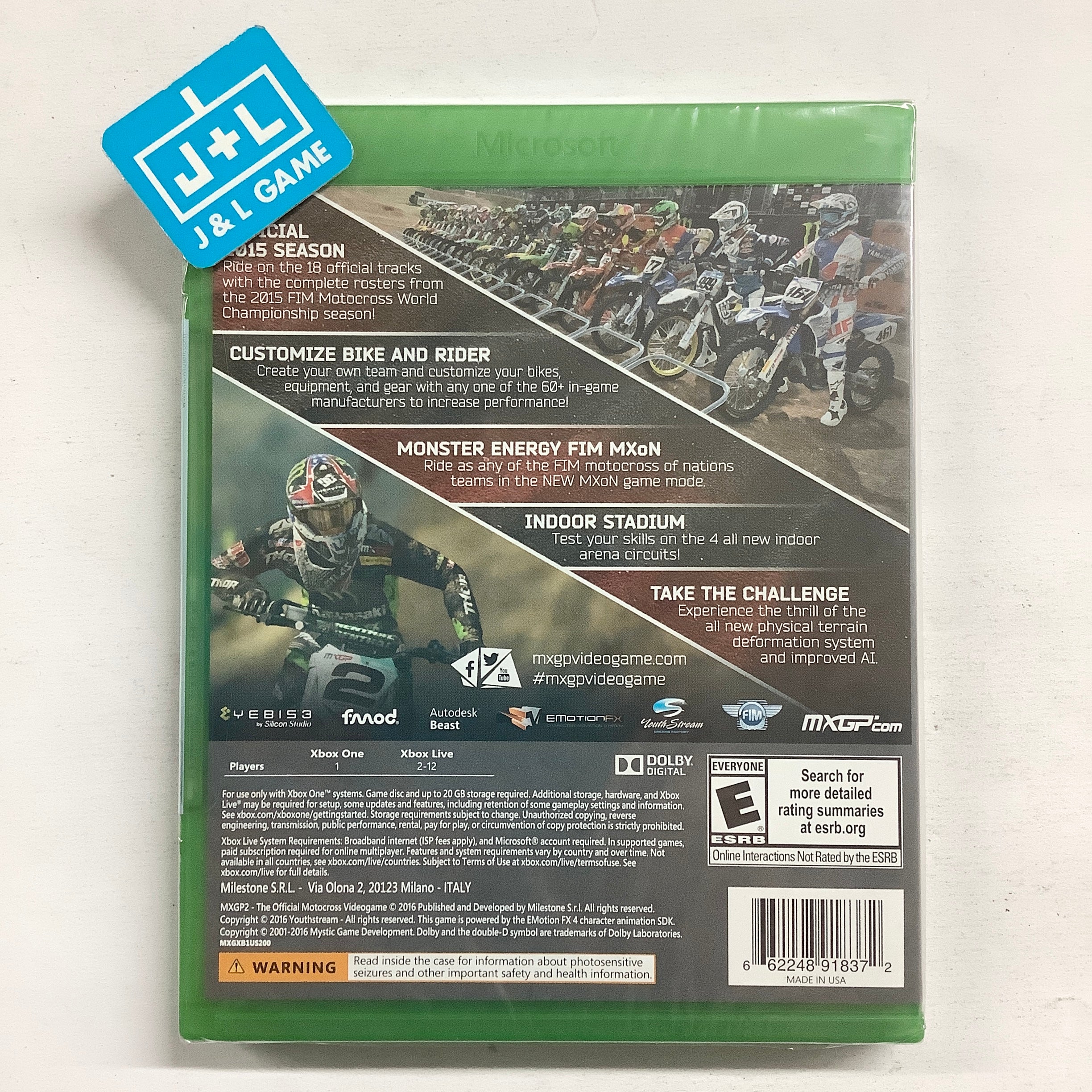 MXGP2: The Official Motocross Videogame (Day One Edition) - (XB1) Xbox One Video Games Milestone S.r.l   