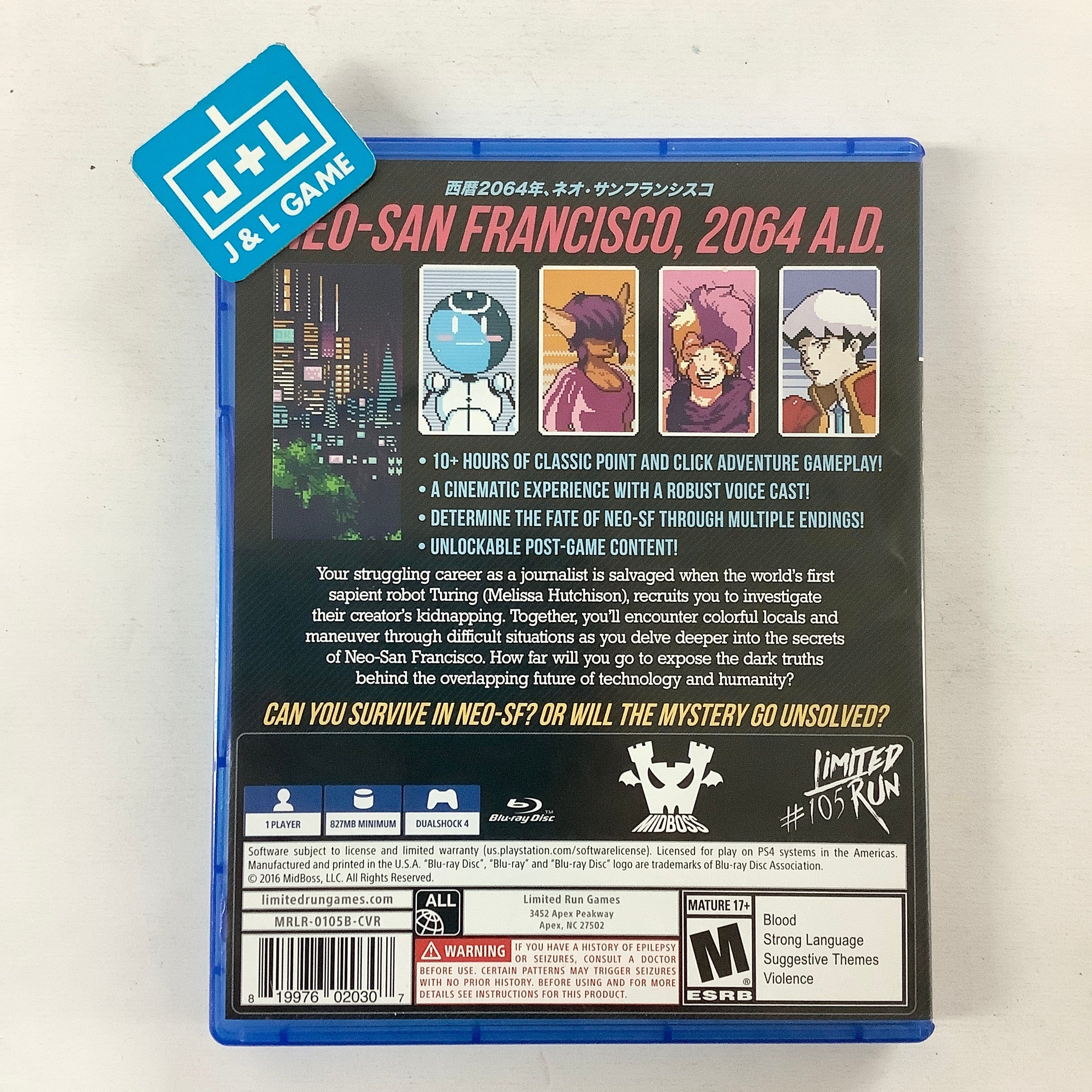 2064: Read Only Memories (Limited Run #105) - (PS4) PlayStation 4 [Pre-Owned] Video Games Limited Run Games   