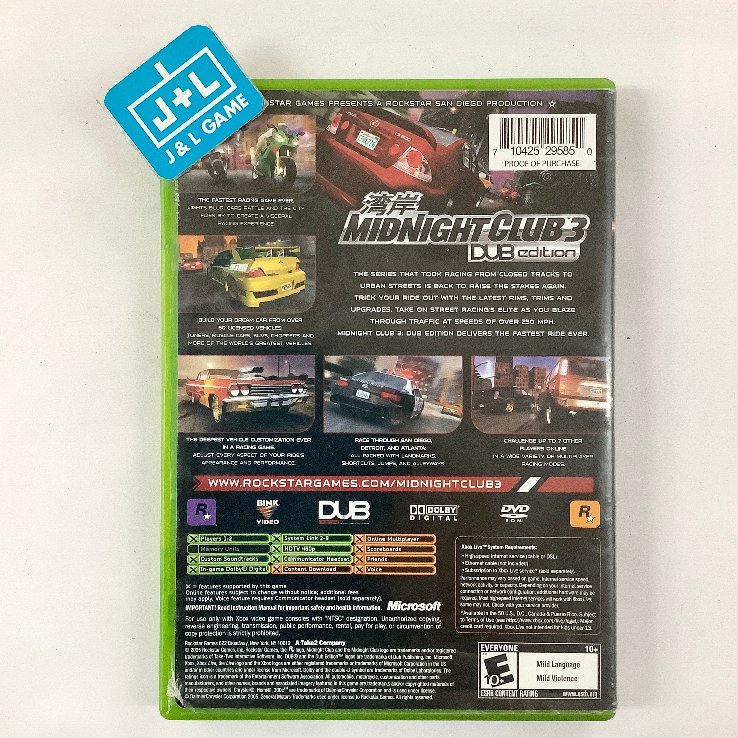 Midnight Club 3: DUB Edition - (XB) Xbox [Pre-Owned] Video Games Rockstar Games   