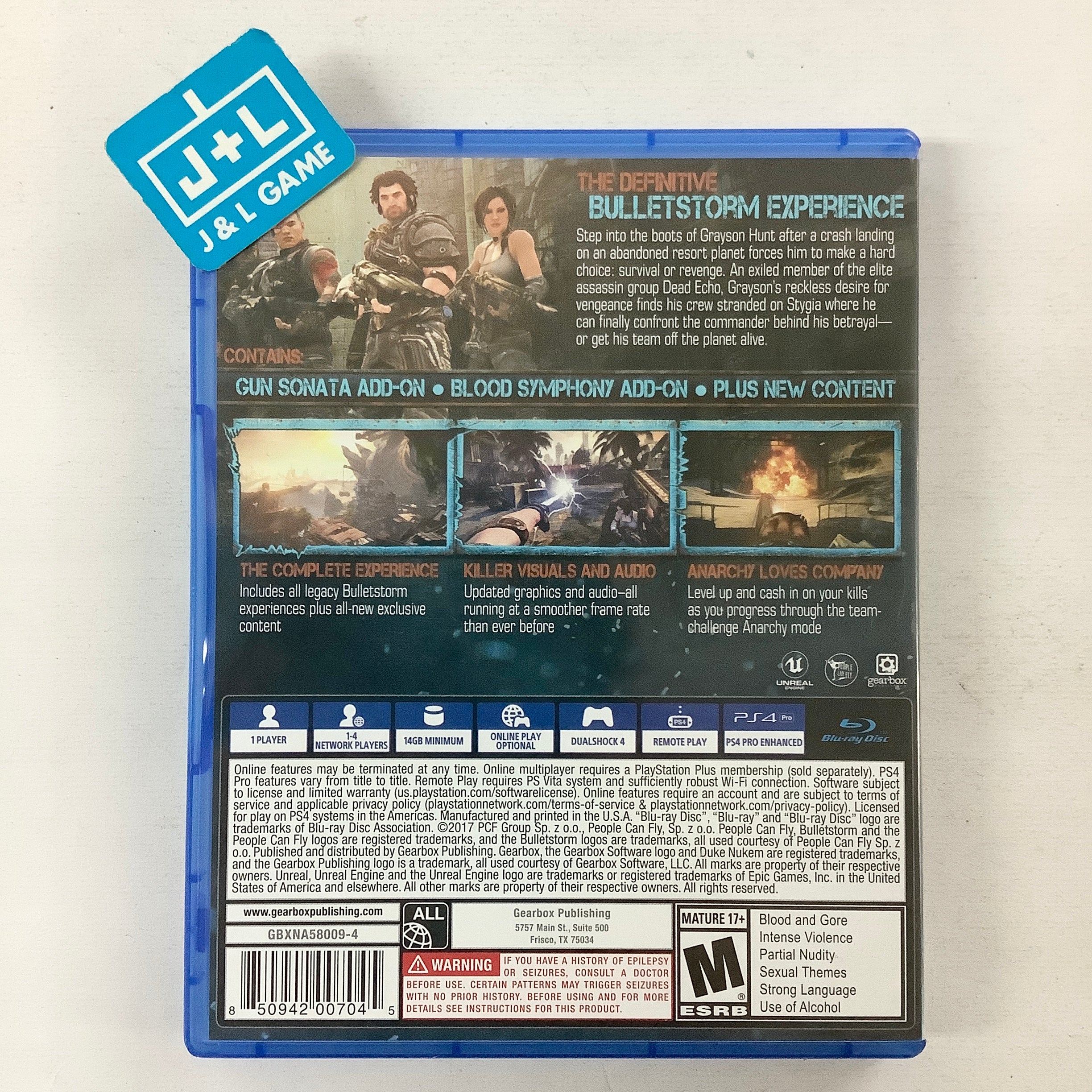 Bulletstorm: Full Clip Edition - (PS4) PlayStation 4 [Pre-Owned] Video Games Gearbox Publishing   