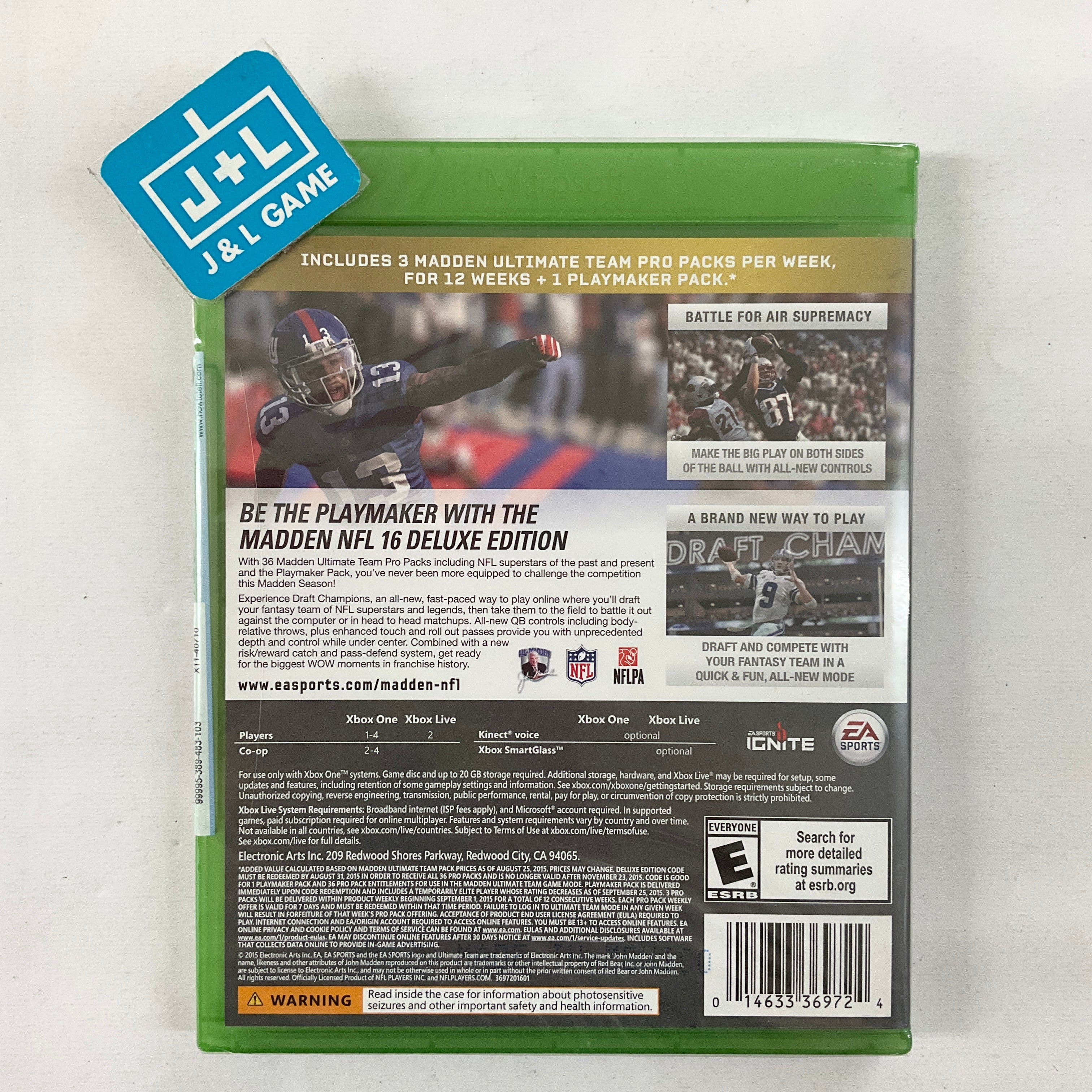 Madden NFL 16 (Deluxe Edition) - (XB1) Xbox One Video Games EA Sports   