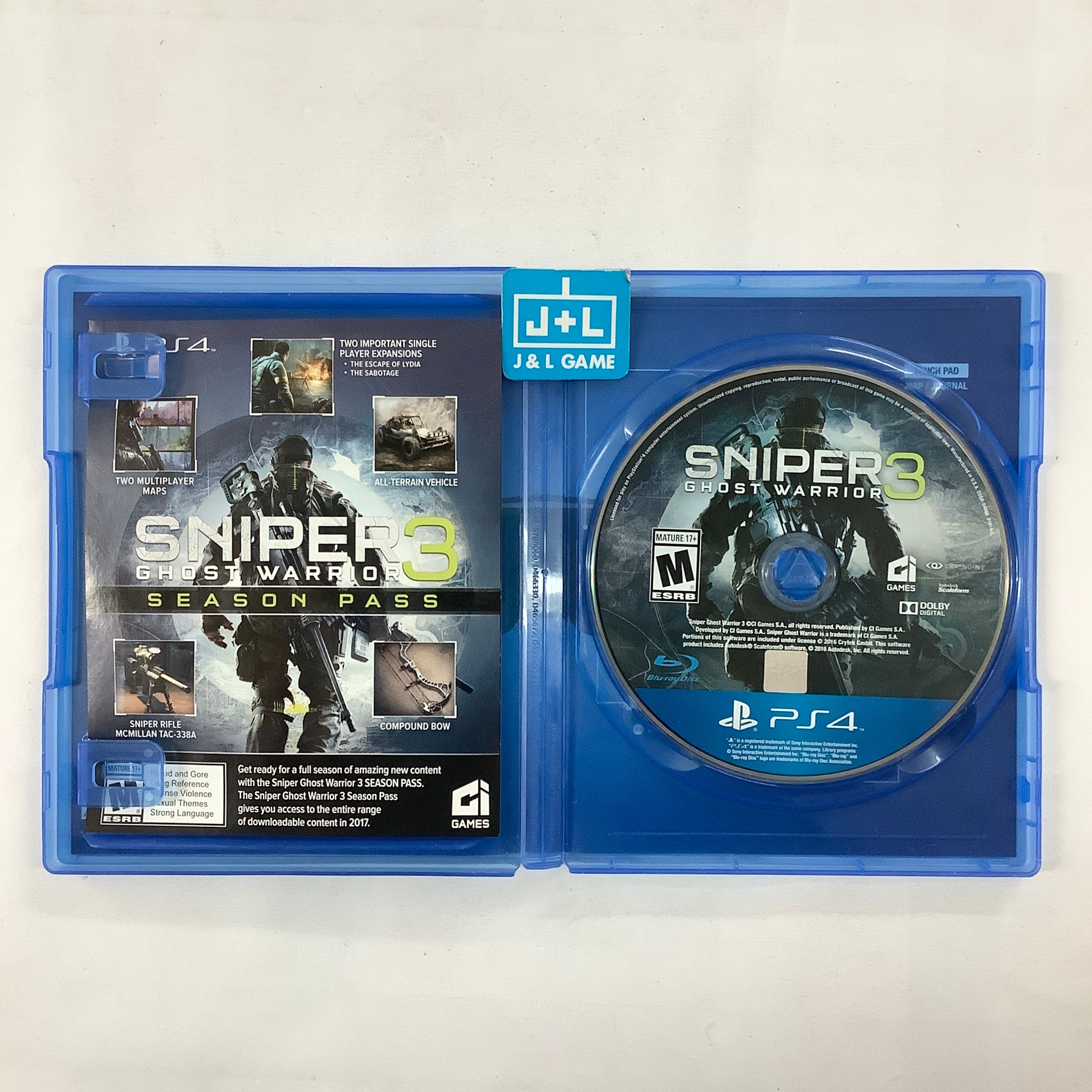 Sniper: Ghost Warrior 3 (Season Pass Edition) - (PS4) PlayStation 4 [Pre-Owned] Video Games City Interactive