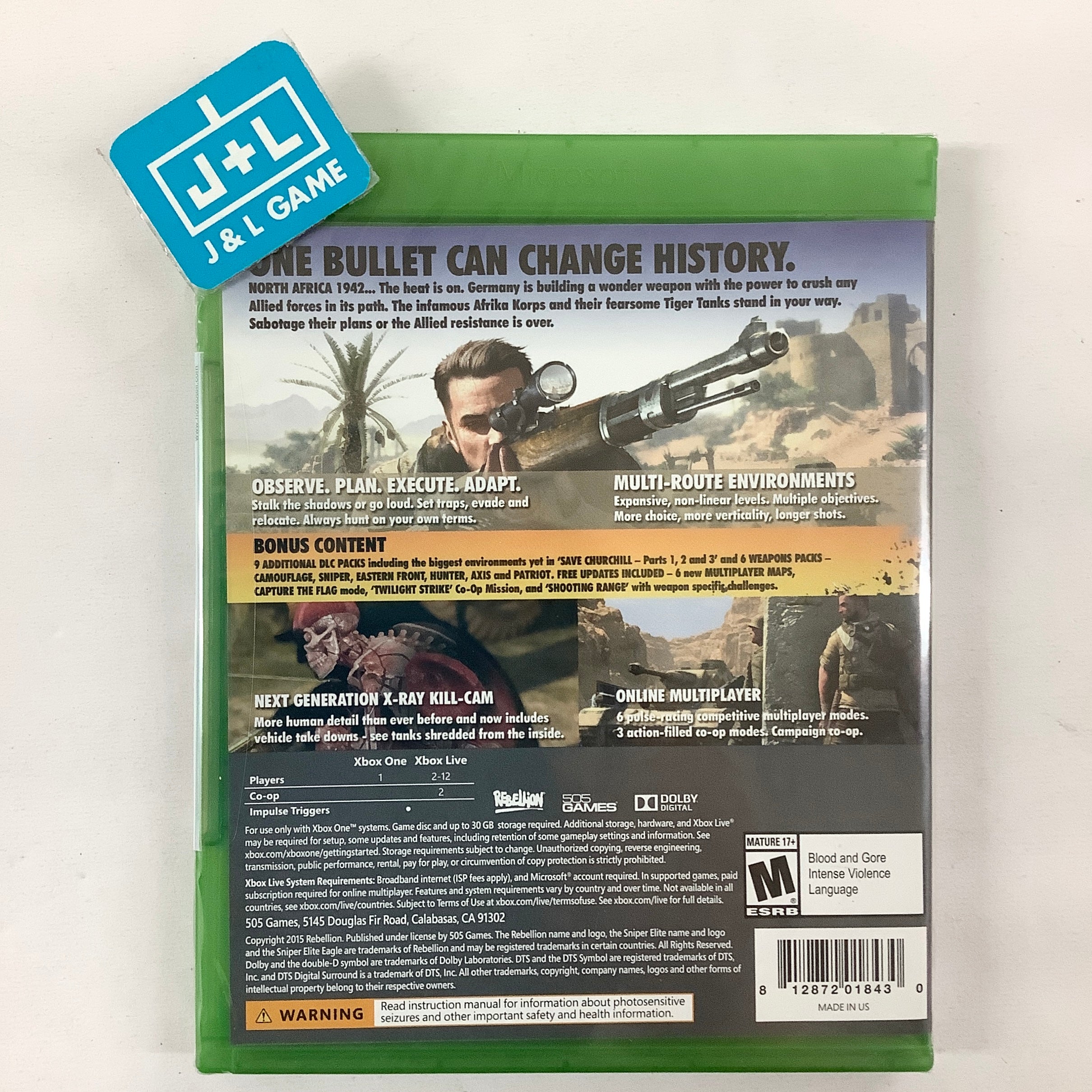 Sniper Elite III (Ultimate Edition) - (XB1) Xbox One Video Games 505 Games   