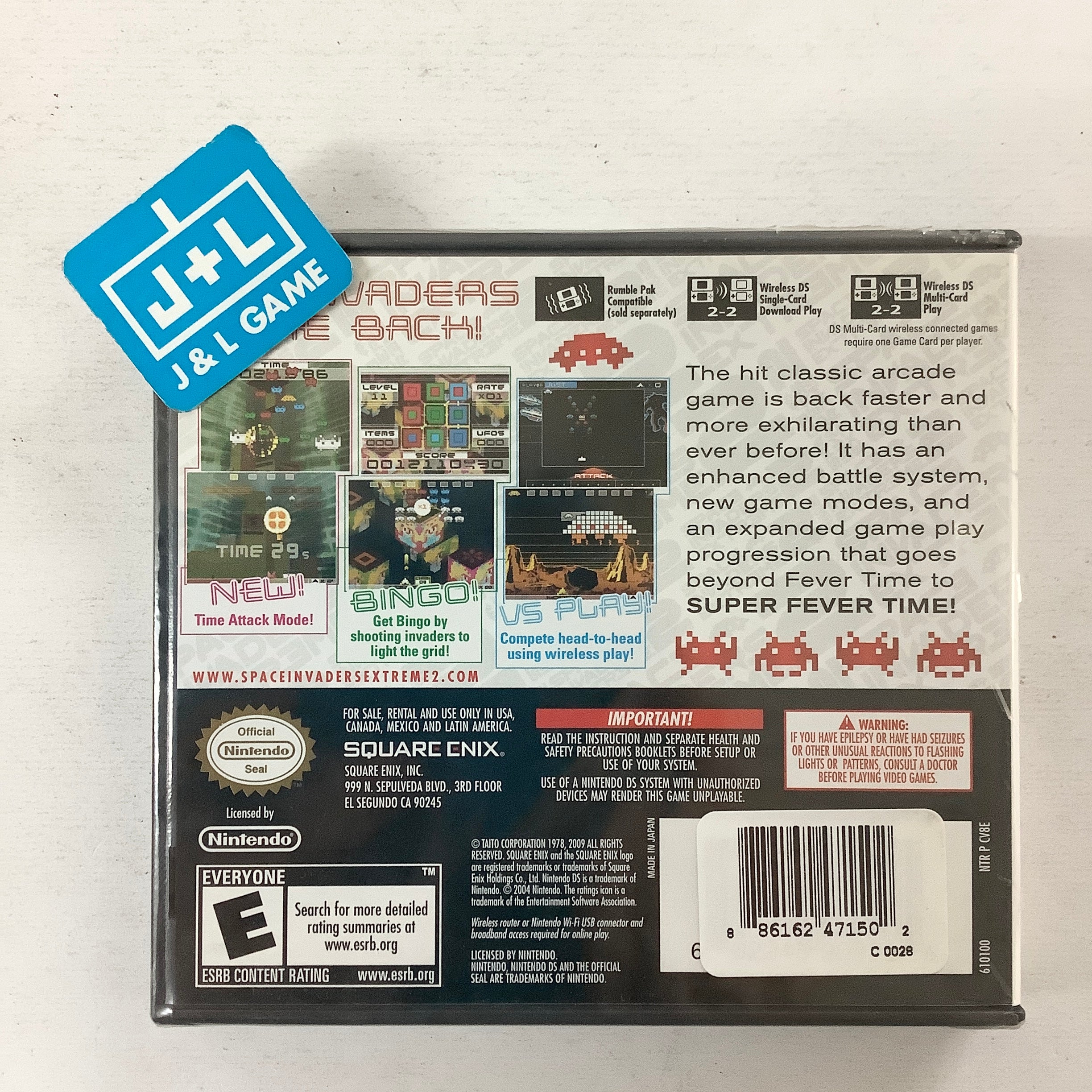 Space Invaders Extreme 2 - (NDS) Nintendo DS Video Games Square Enix   