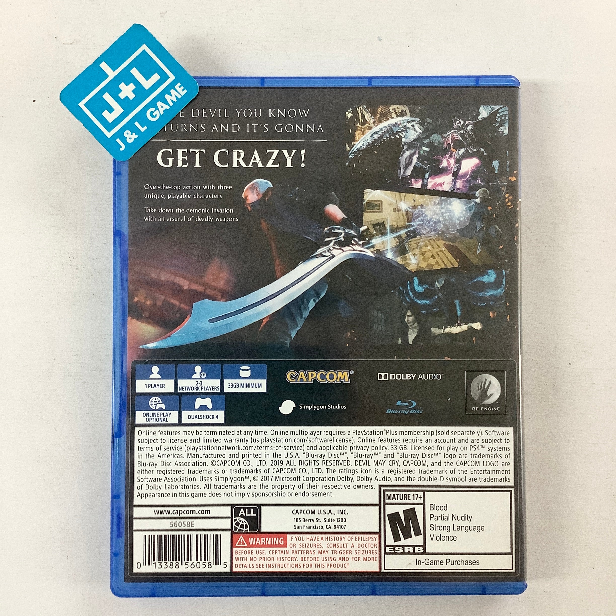 Devil May Cry 5 - (PS4) PlayStation 4 [Pre-Owned] Video Games Capcom   