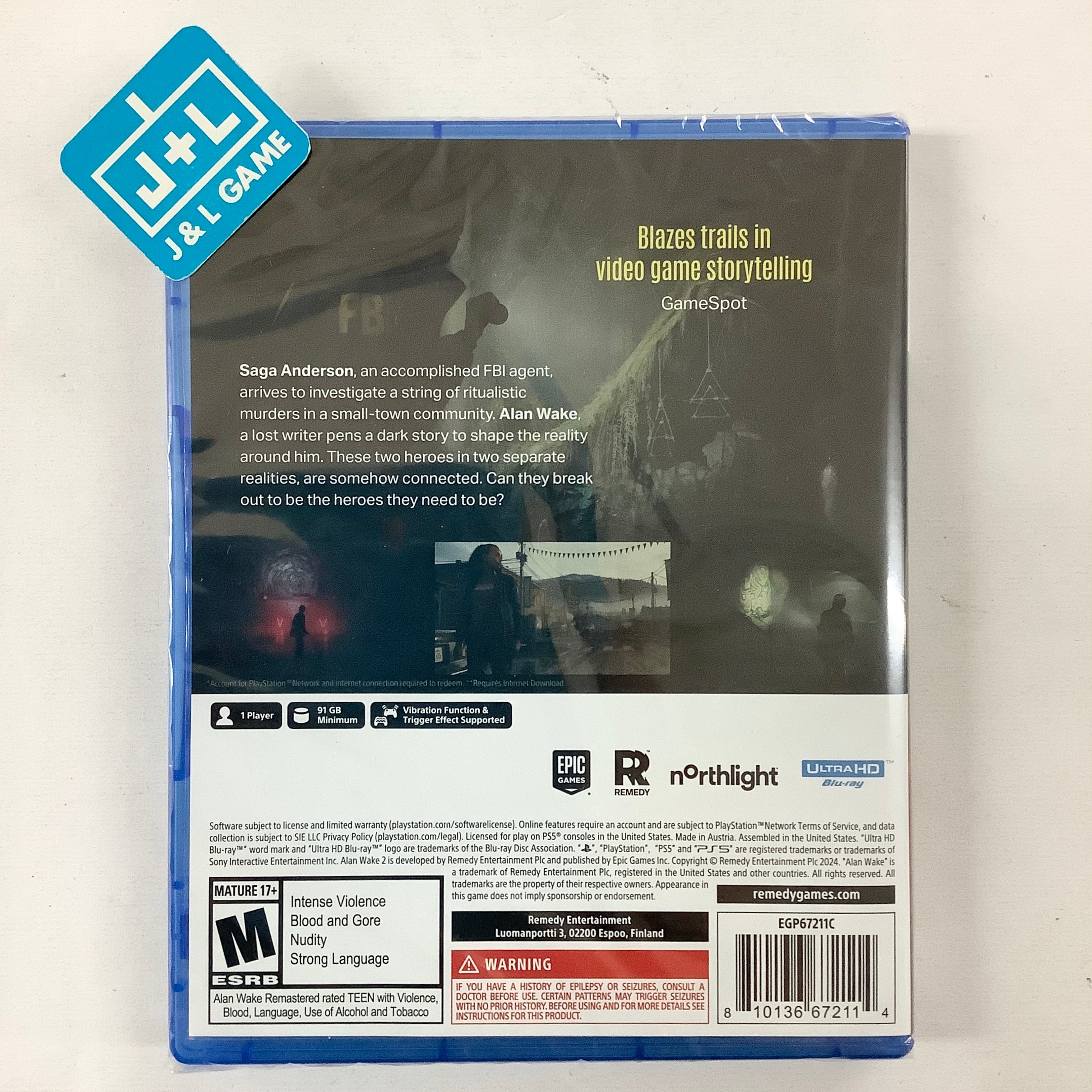 Alan Wake II (Deluxe Edition) - (PS5) PlayStation 5 Video Games Epic Games   