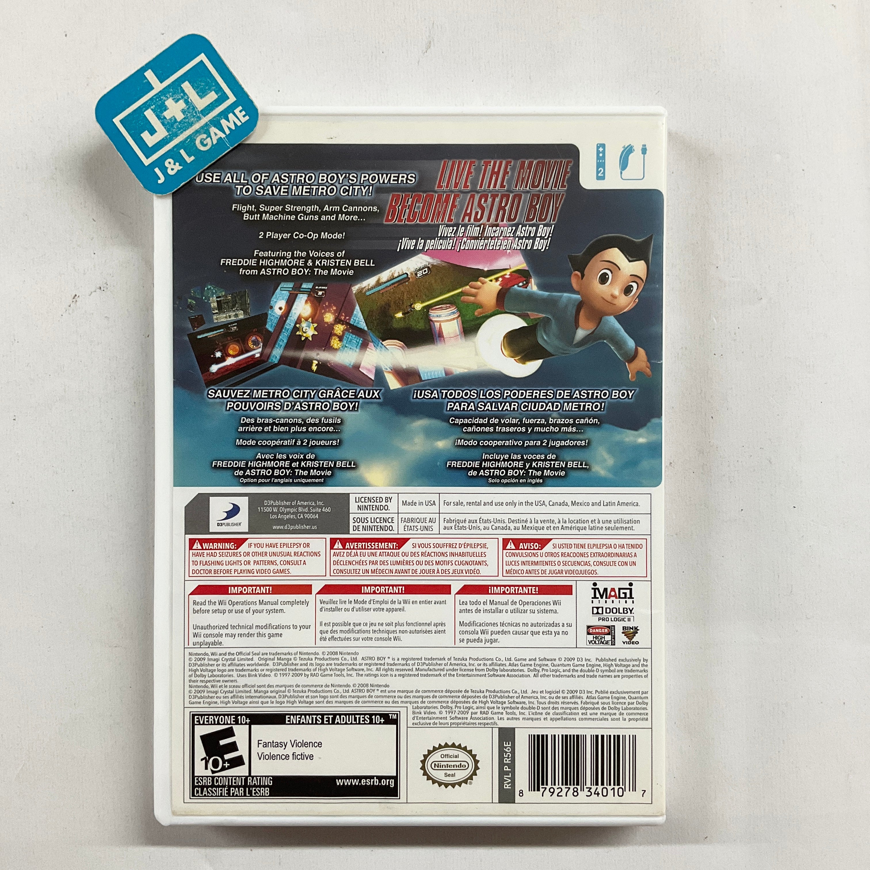 Astro Boy: The Video Game - Nintendo Wii [Pre-Owned] Video Games D3Publisher   